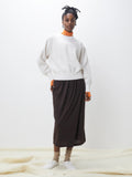Namu Shop - Unfil Superfine Merino Plain Jersey Skirt - Dark Brown