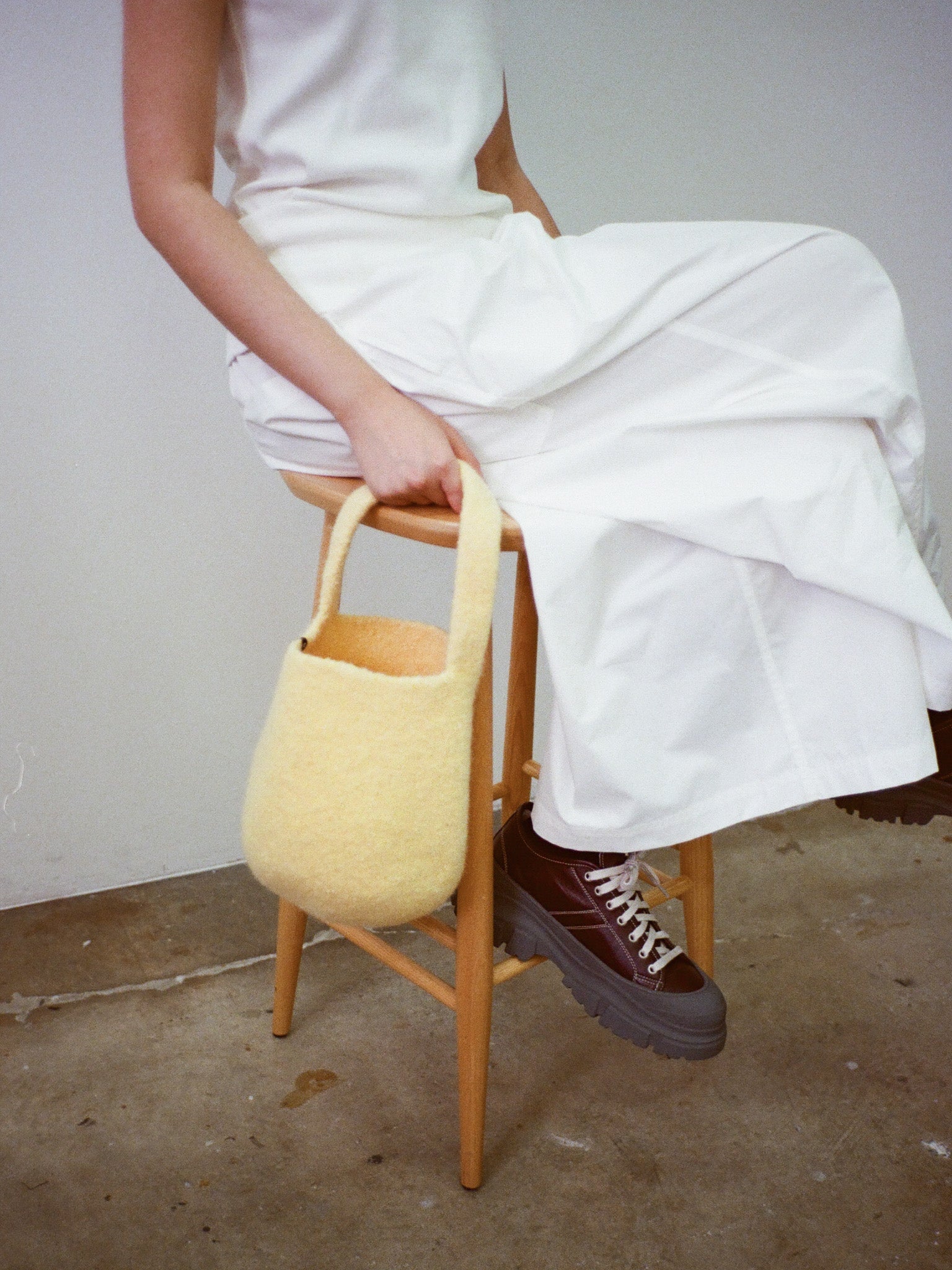 Namu Shop - cecilie telle Small Bucket Bag - Light Yellow