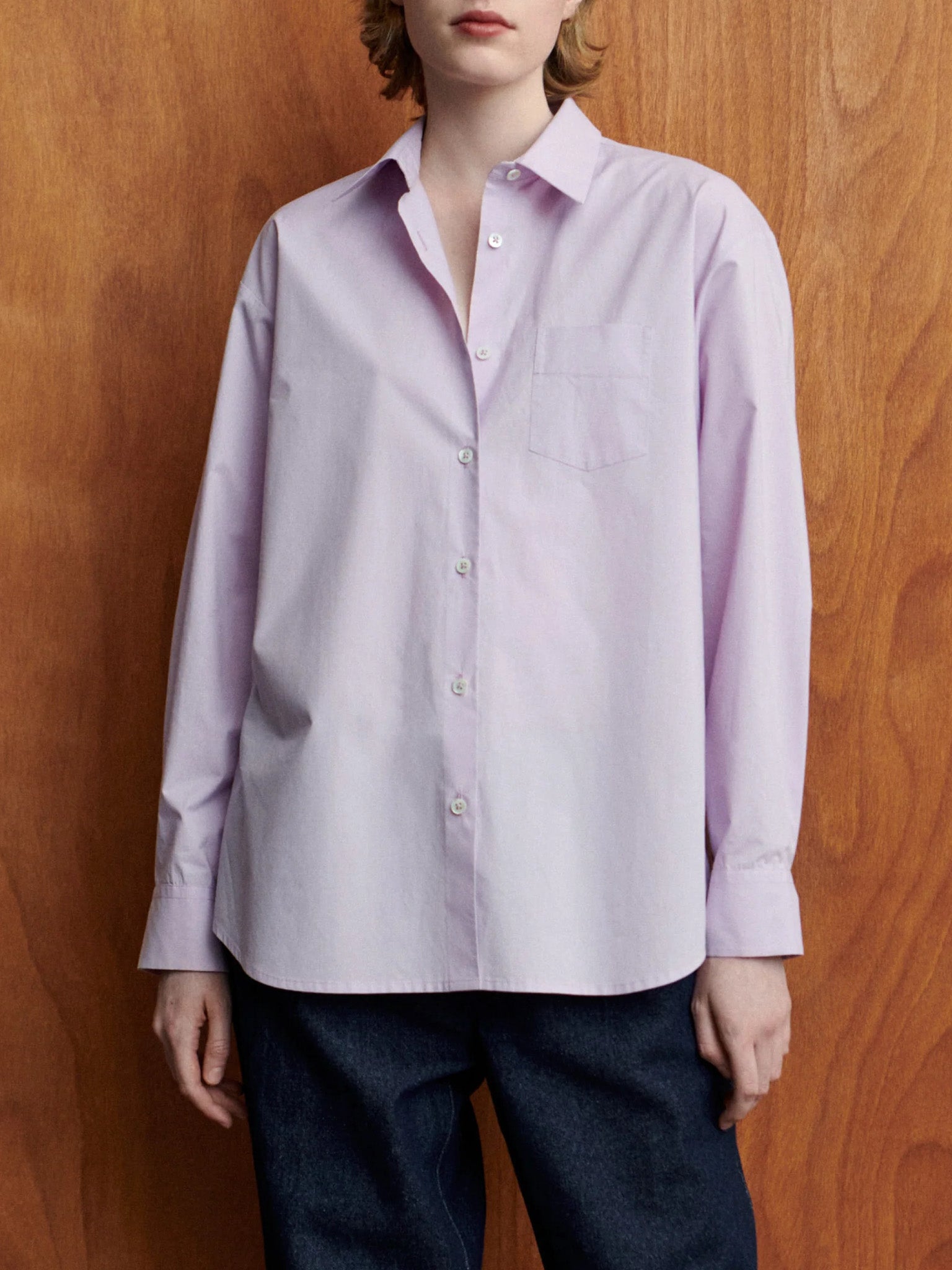 Namu Shop - Jan Machenhauer Galla Shirt - Lilac Cotton Poplin