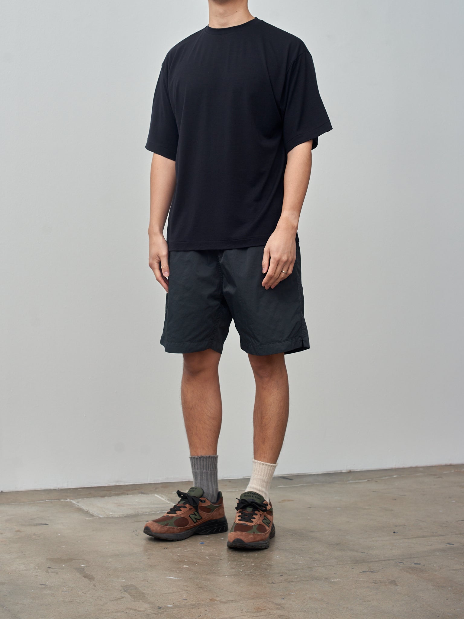 Namu Shop - Kaptain Sunshine Super Soft Merino Tenijiku Halfsleeve Tee - Navy