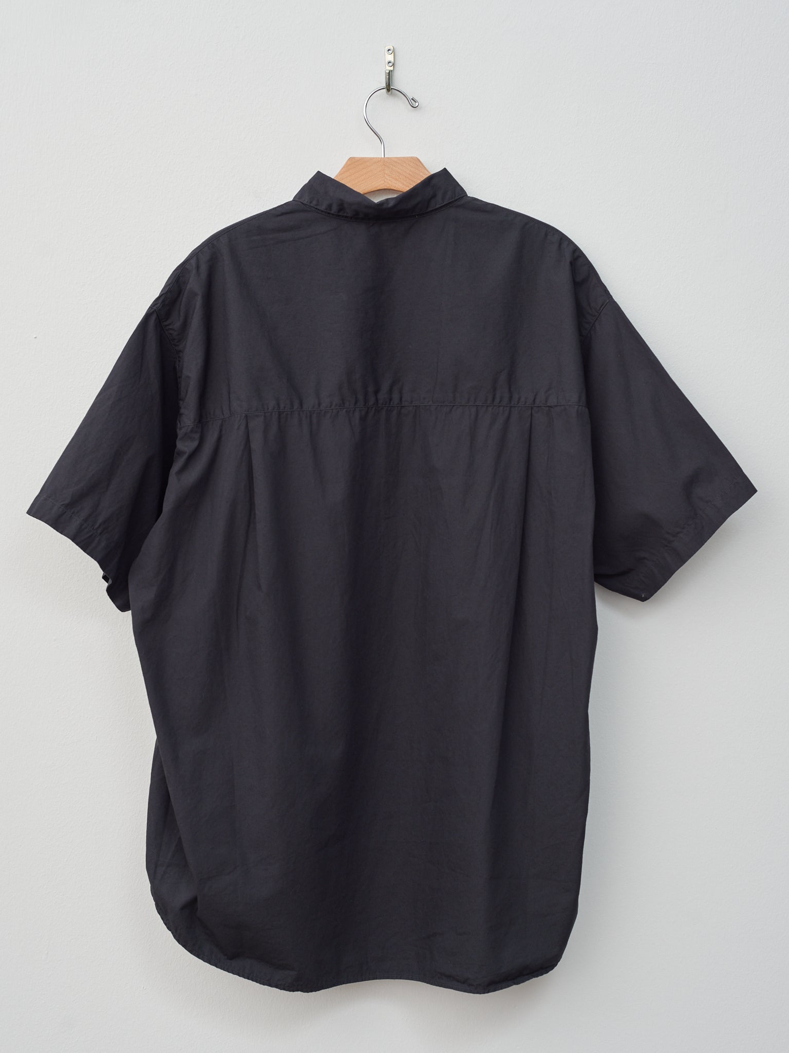 Namu Shop - Veritecoeur Half Sleeve Big Shirt - Charcoal