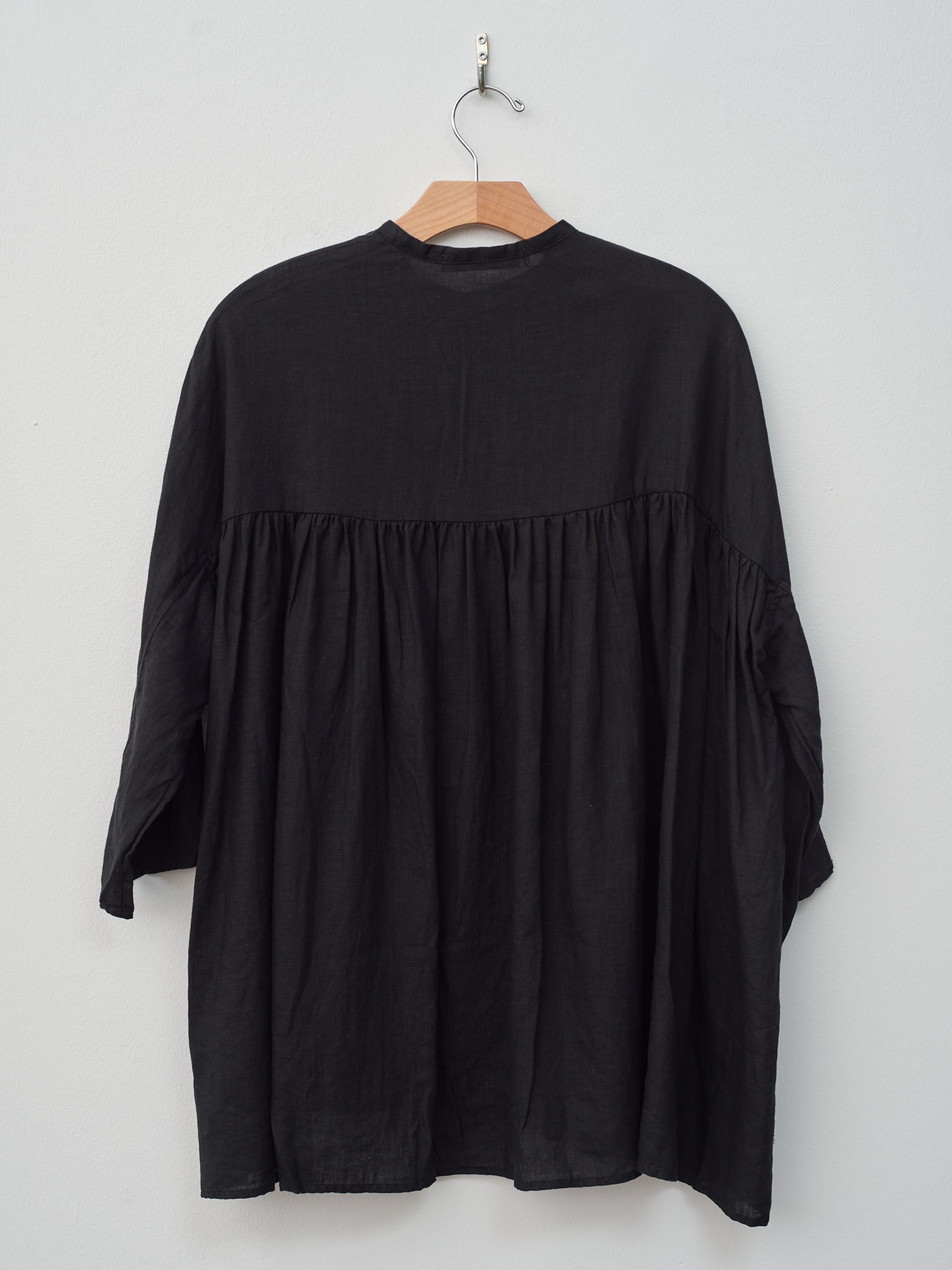 Namu Shop - Veritecoeur Gathered Blouse - Black