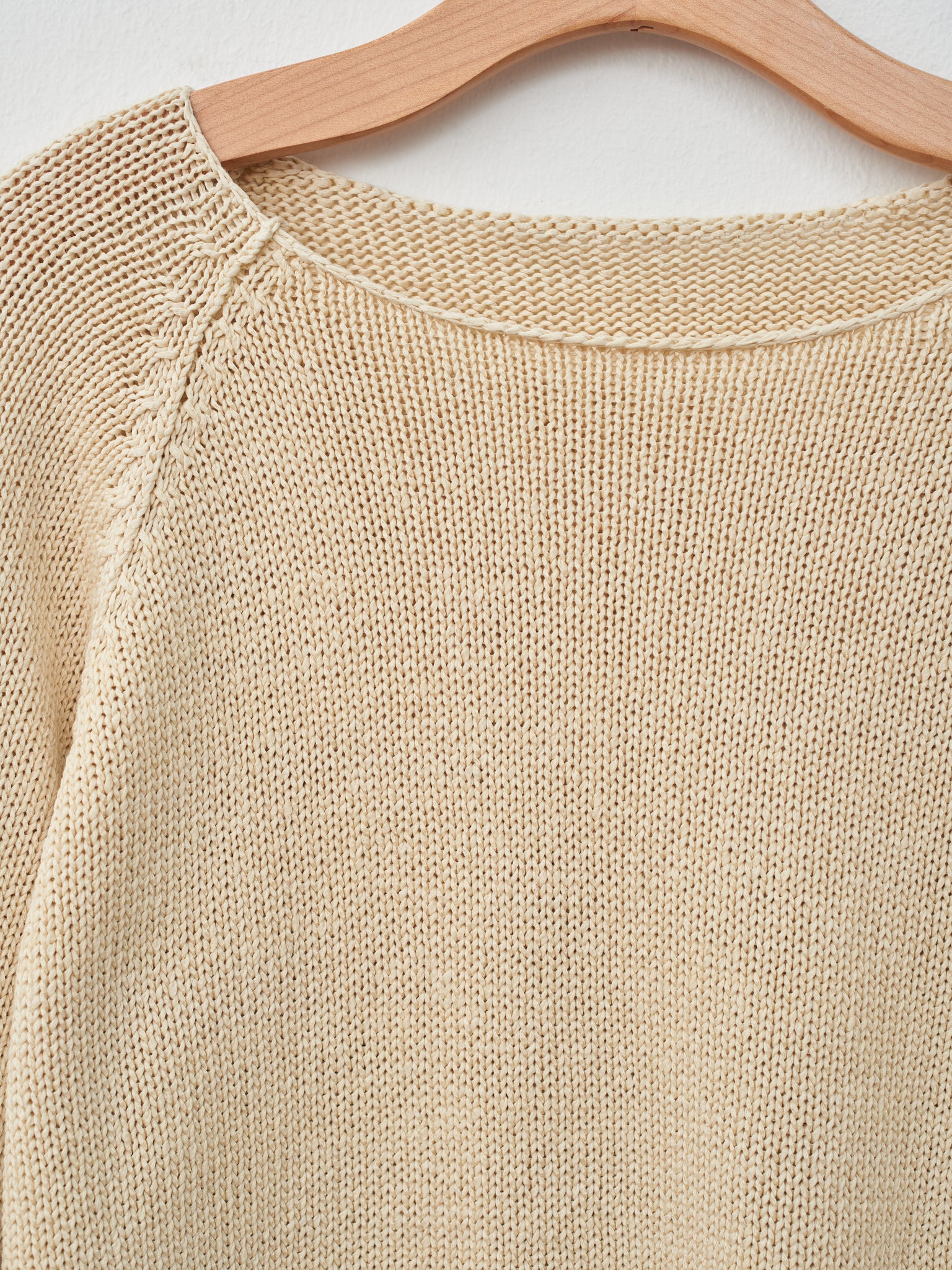 Namu Shop - Veritecoeur Cotton Silkette Pullover Knit - Ivory