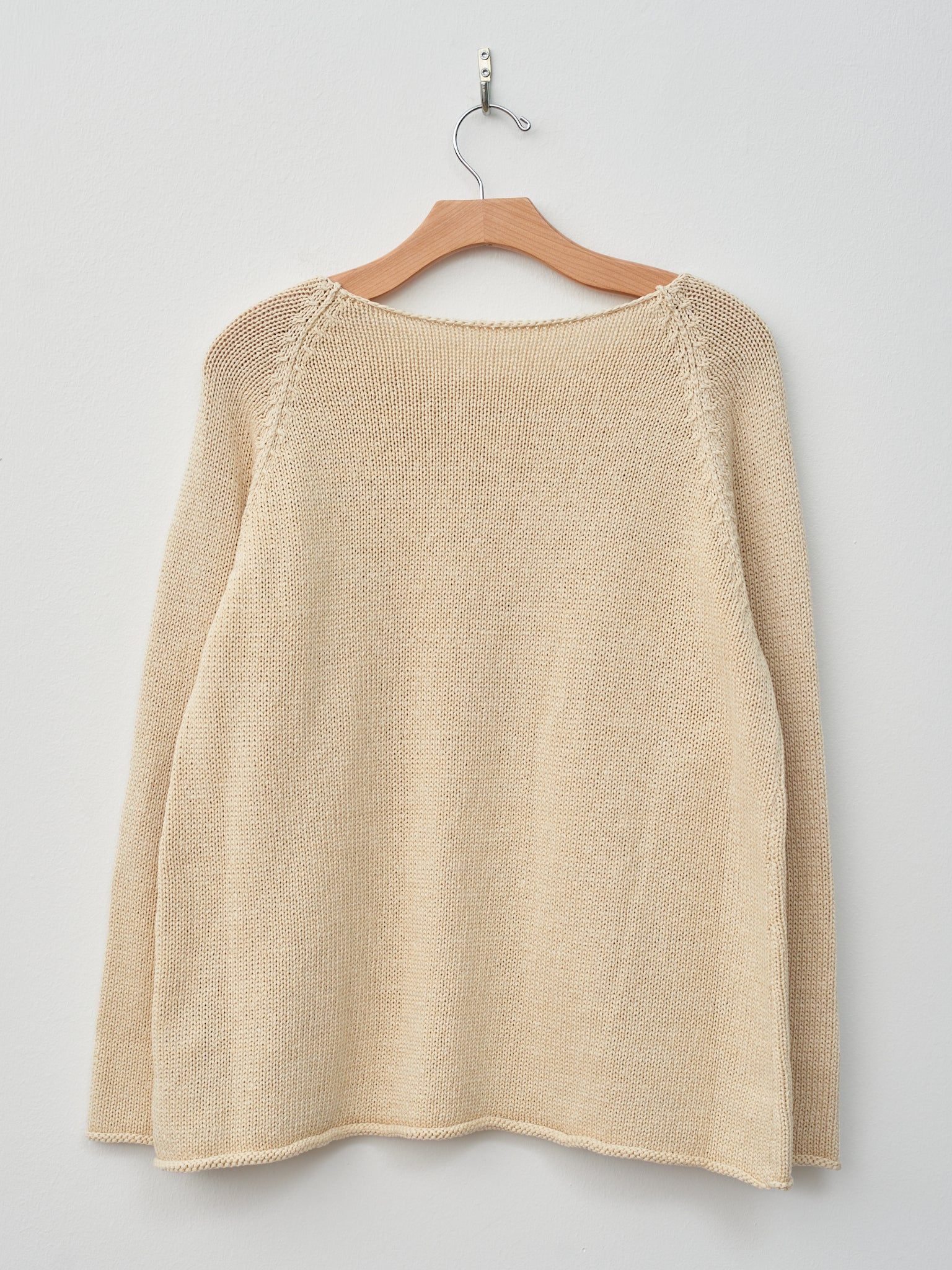 Namu Shop - Veritecoeur Cotton Silkette Pullover Knit - Ivory