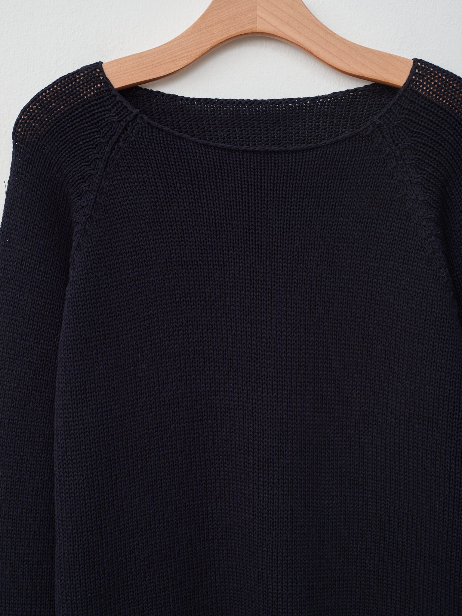 Namu Shop - Veritecoeur Cotton Silkette Pullover Knit - Dark Navy