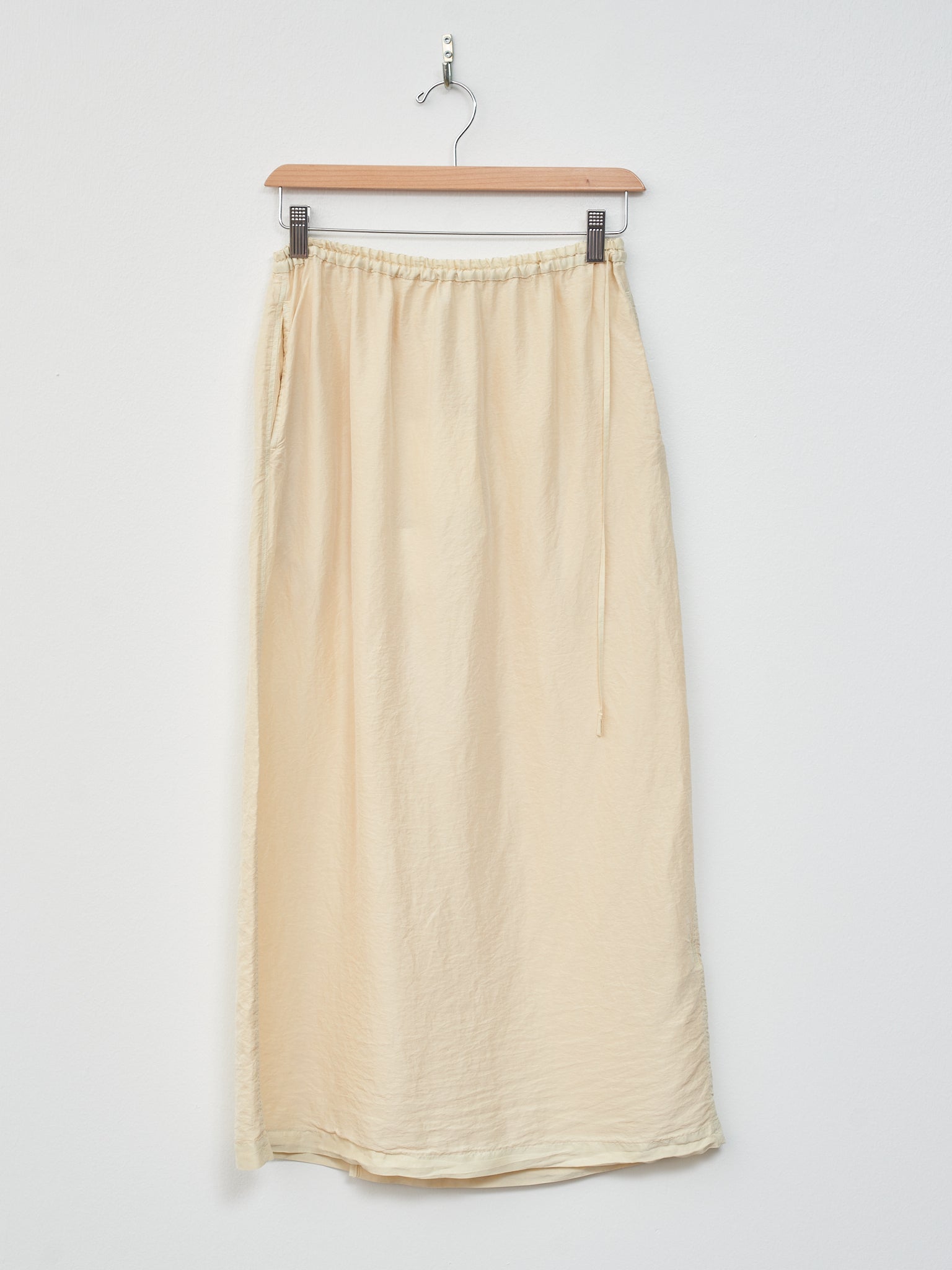 Namu Shop - Unfil Silk Habotai Maxi Skirt - Butter