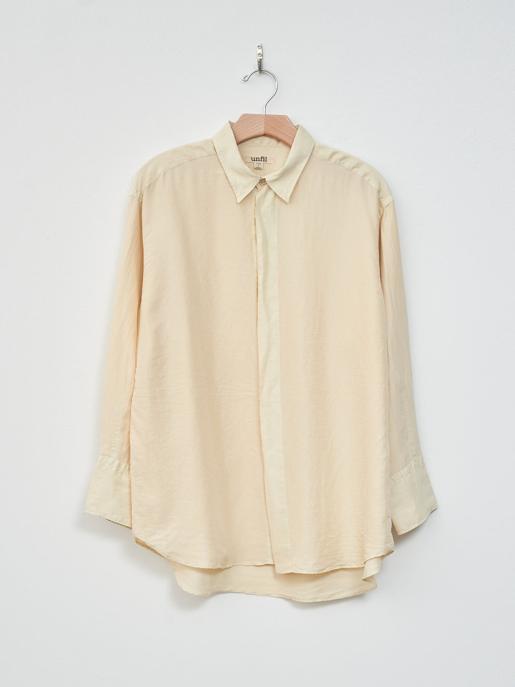 Silk Habotai Oversized Shirt - Butter