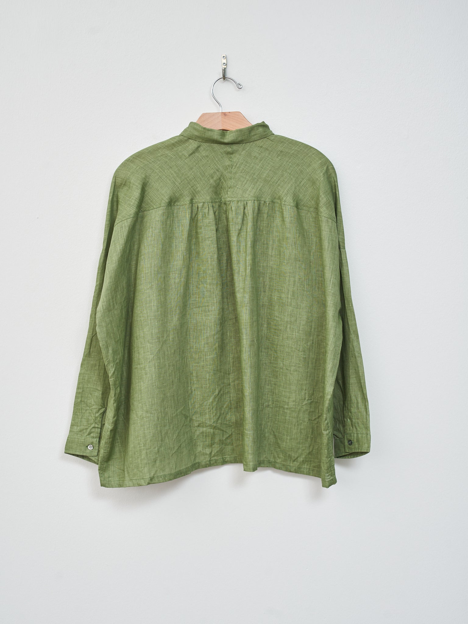 Namu Shop - Ichi Pigment Color Linen Shirt - Green