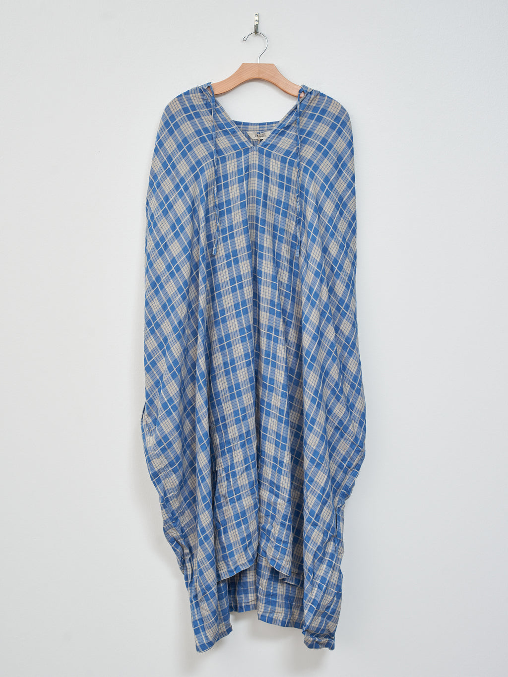 Namu Shop - Ichi Indigo Check Dress - Indigo Light x Natural