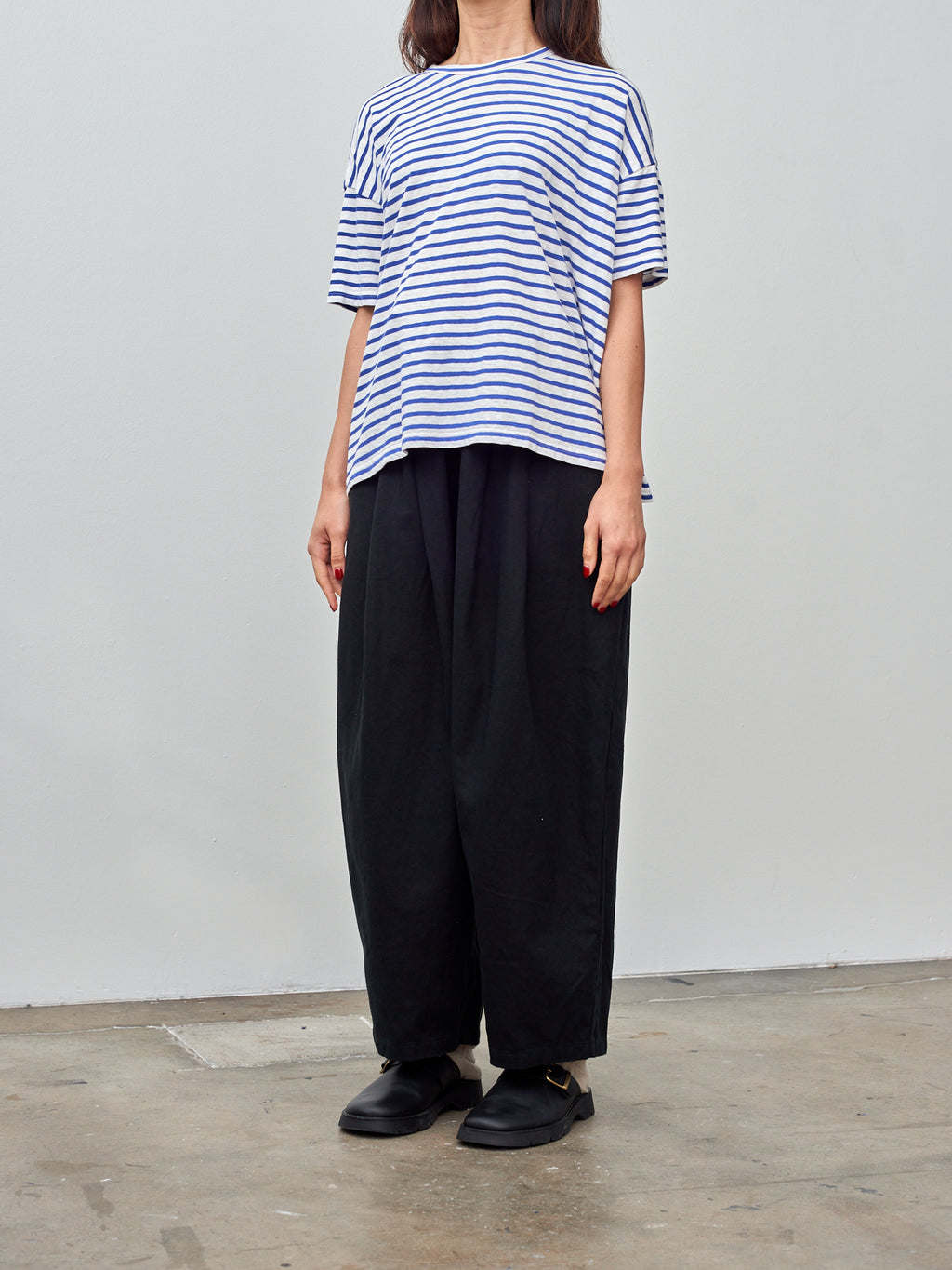 Namu Shop - Ichi Stripe T-Shirt - White/Royal