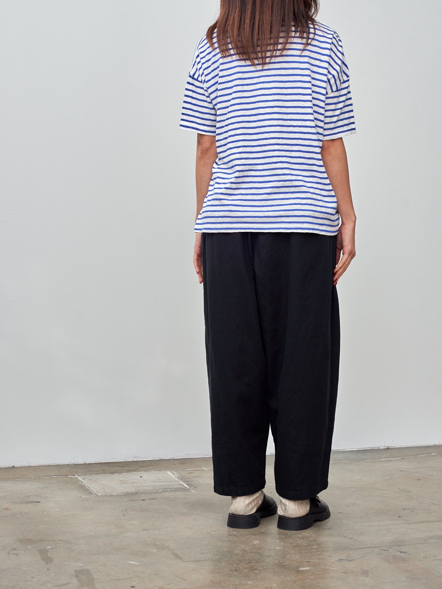 Namu Shop - Ichi Stripe T-Shirt - White/Royal