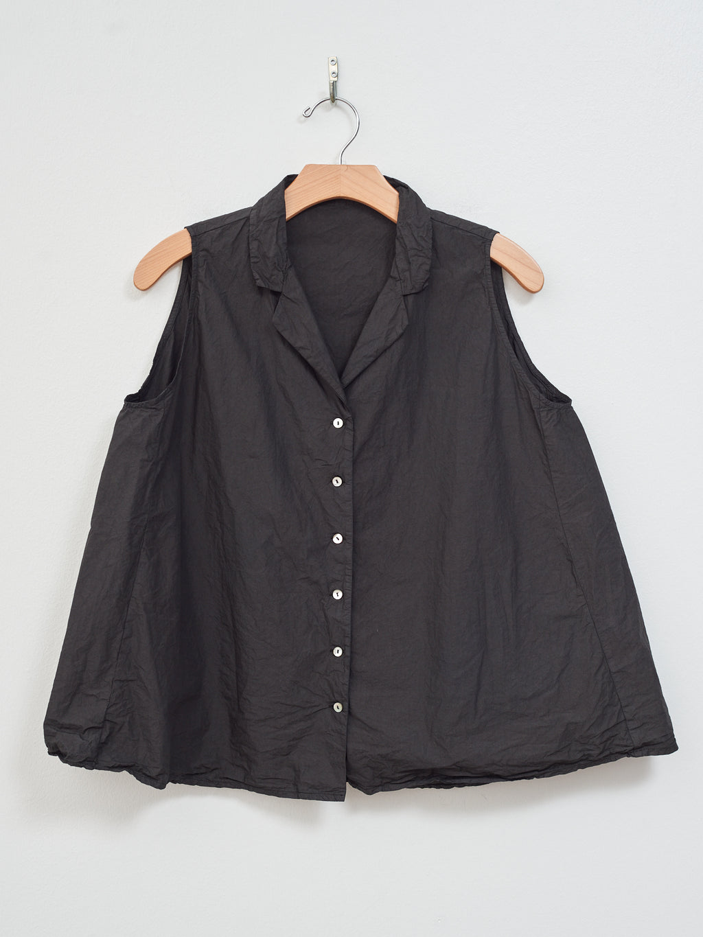 Namu Shop - Album di Famiglia Sleeveless Collar Shirt TC - Black