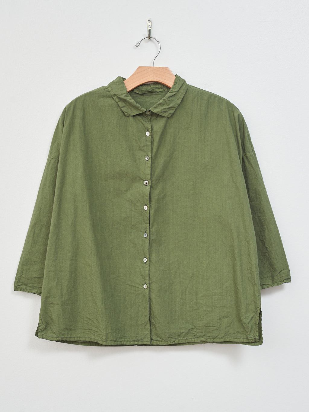 Namu Shop - Album di Famiglia Short Collar Shirt TC - Green Lawn