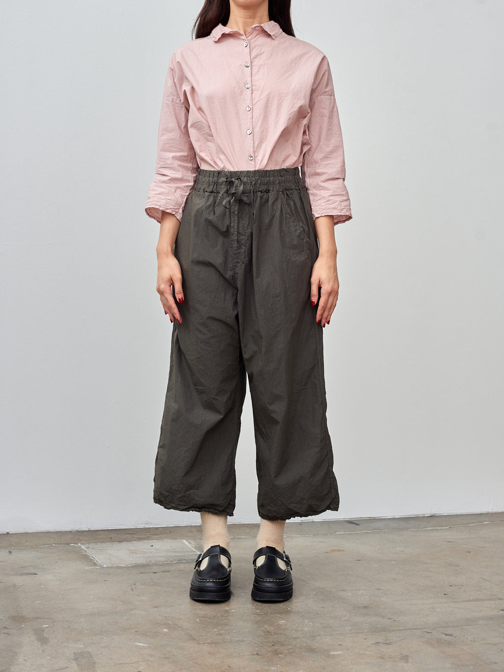 Namu Shop - Album di Famiglia Wide & Short Trousers TC - Anthracite