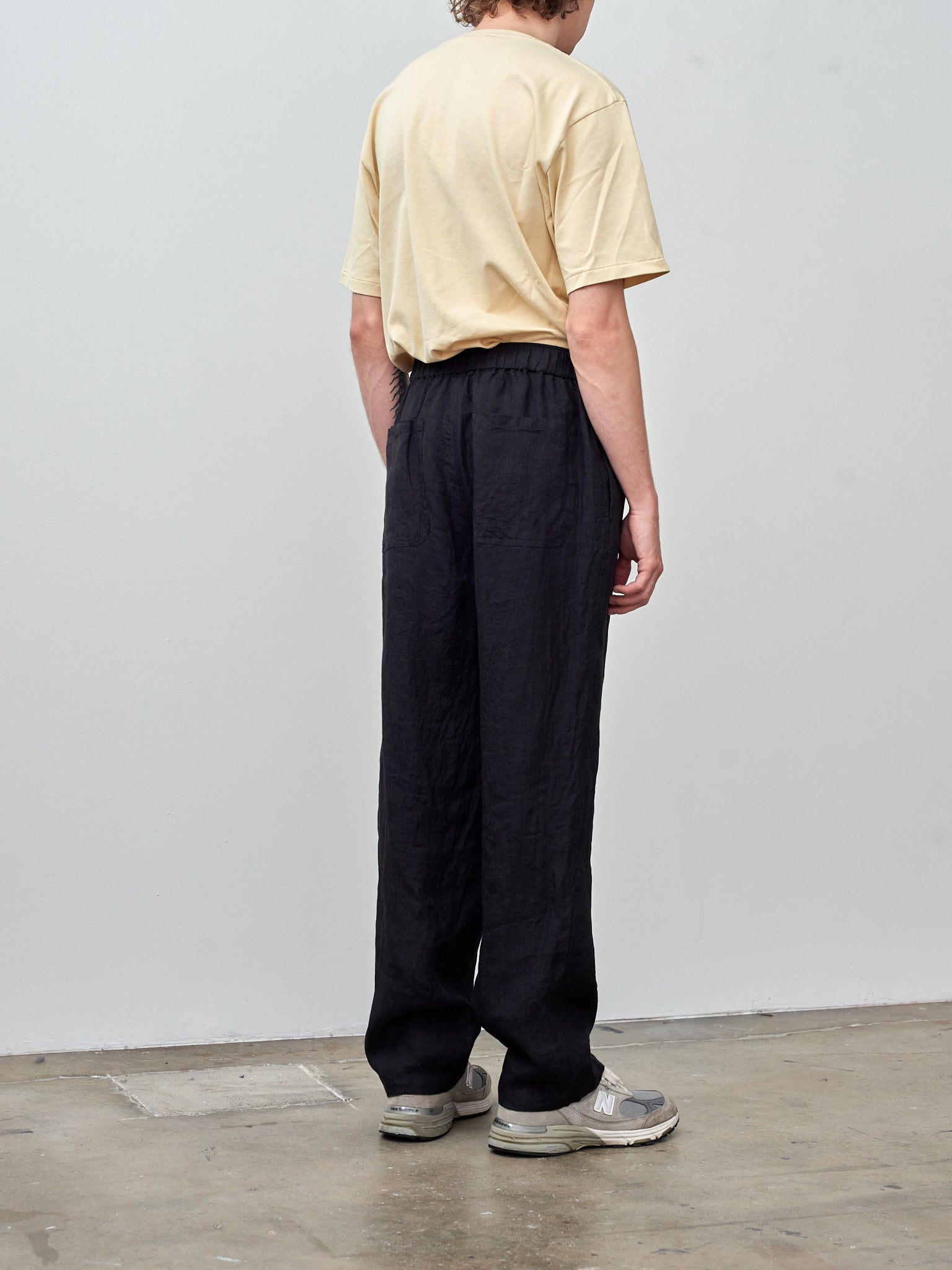 Namu Shop - Yleve Linen Poplin Trouser - Black