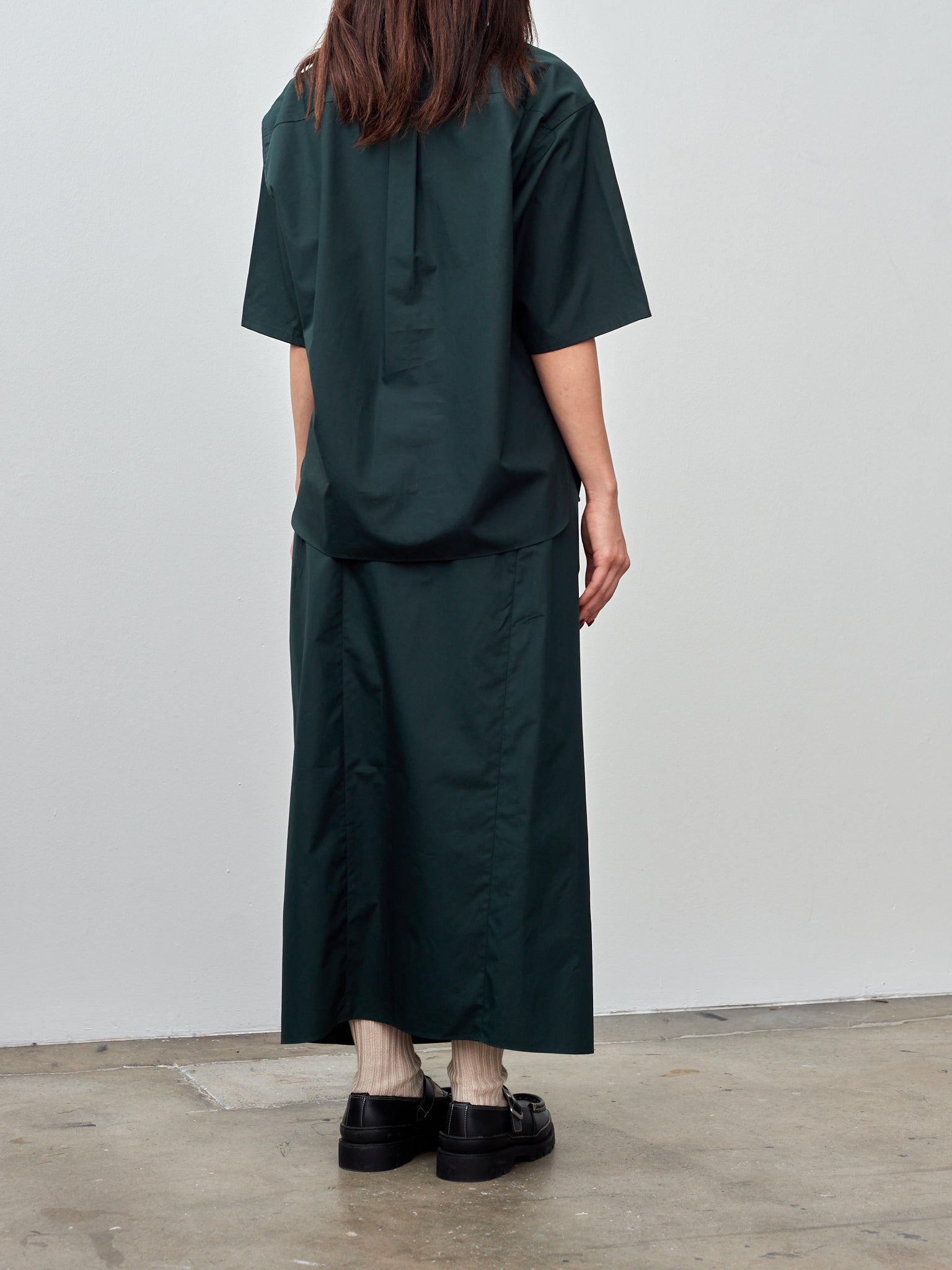 Namu Shop - Yleve Finx Cotton Weather S/S Shirt - Dark Green