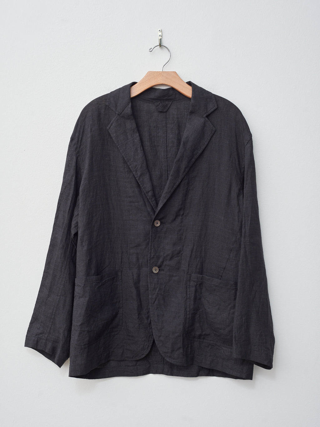 Namu Shop - Yleve Linen Poplin Blazer - Black