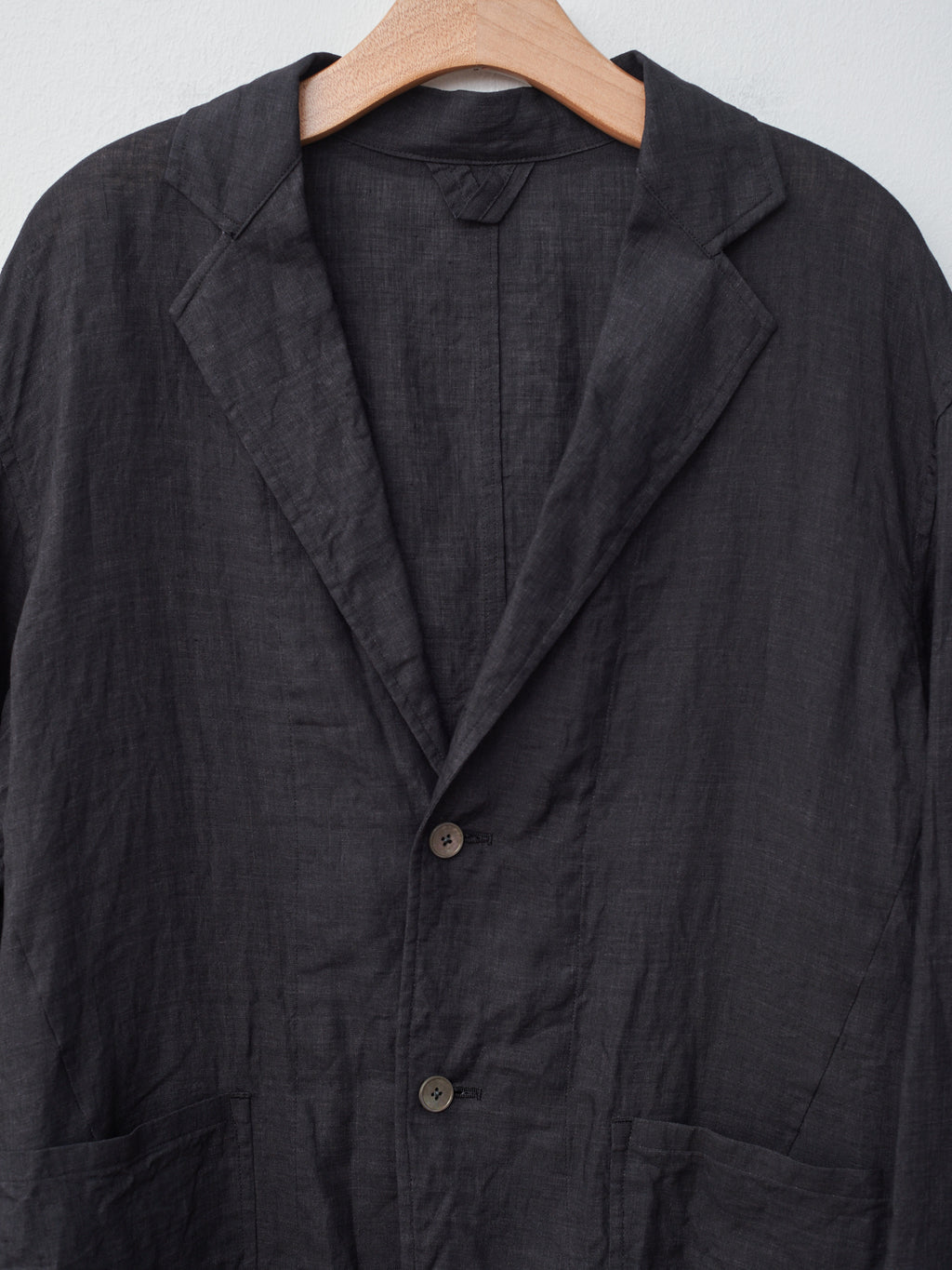 Namu Shop - Yleve Linen Poplin Blazer - Black