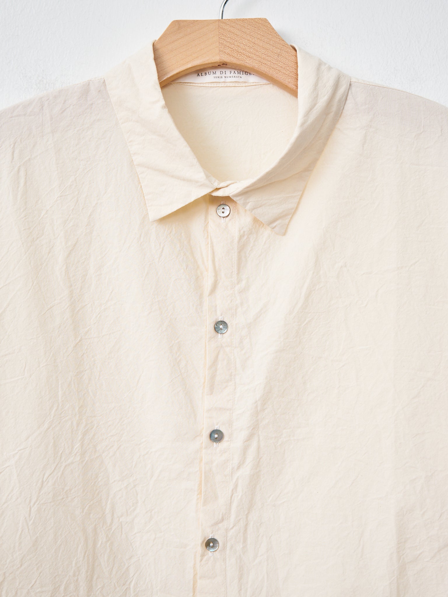 Namu Shop - Album di Famiglia Wrinkled Unisex Collar Shirt - Natural