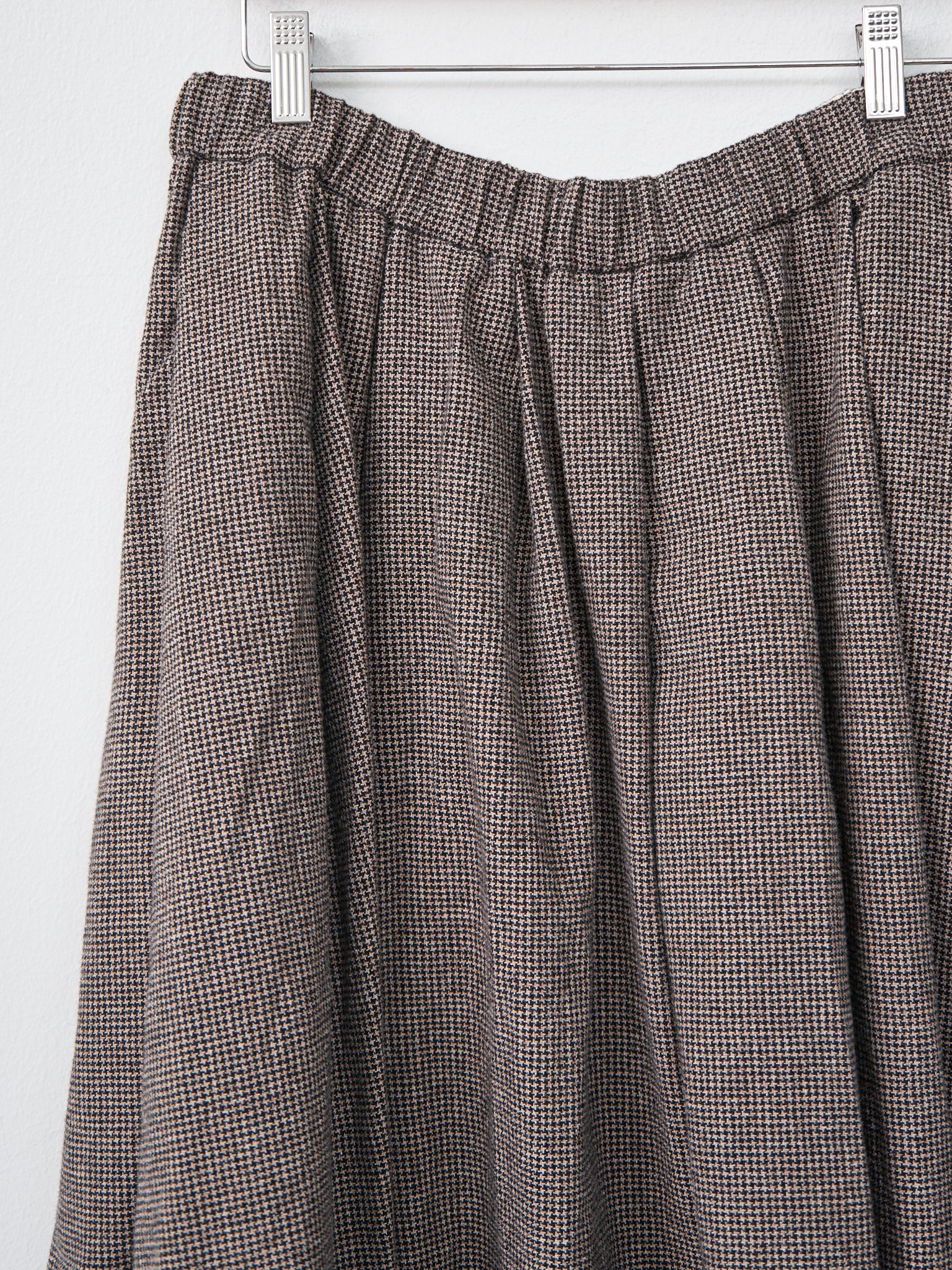 Namu Shop - Album di Famiglia Pleated Skirt Pied-De-Poule - Coffee