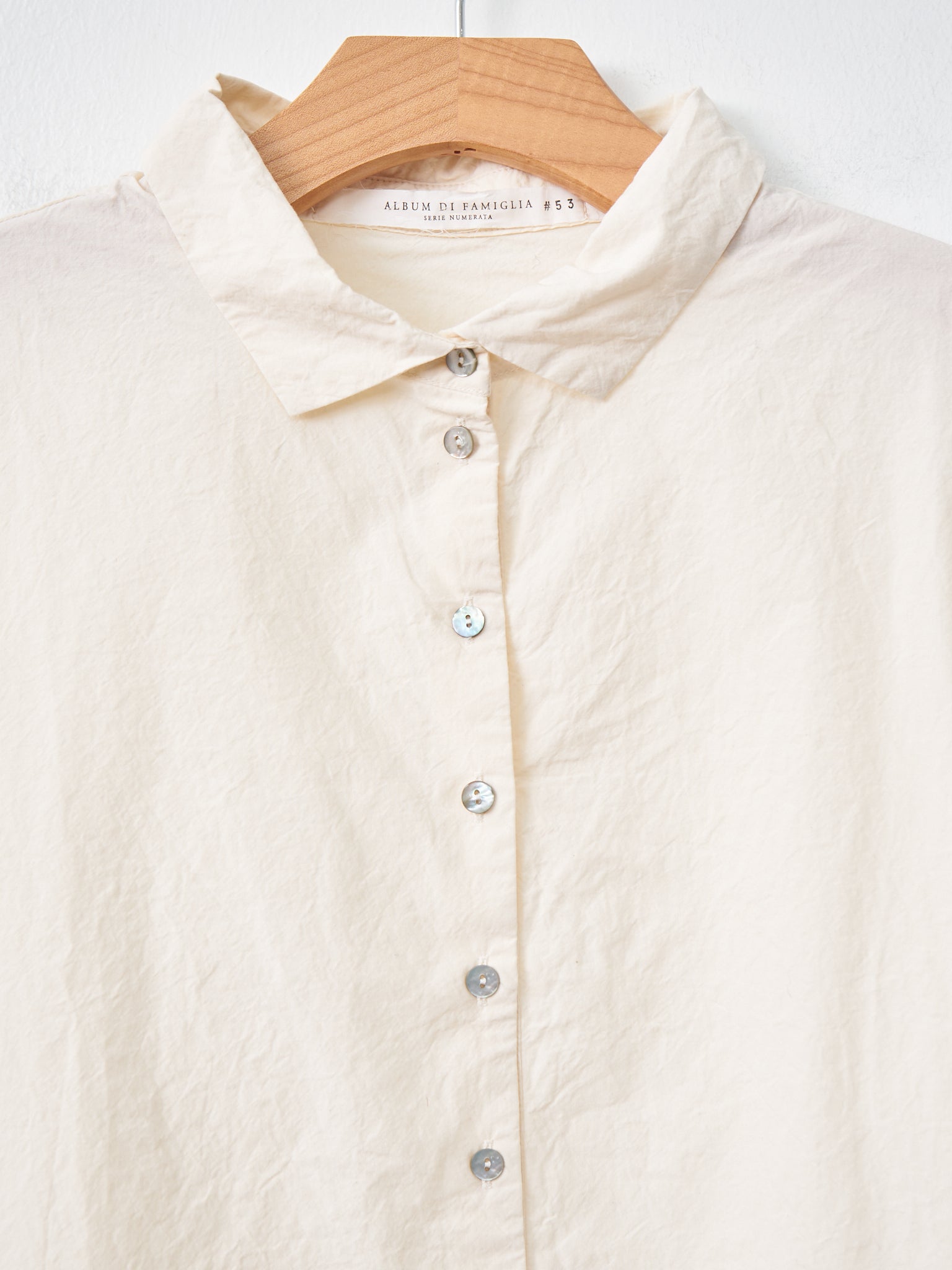Namu Shop - Album di Famiglia Wrinkled Collar Shirt - Natural