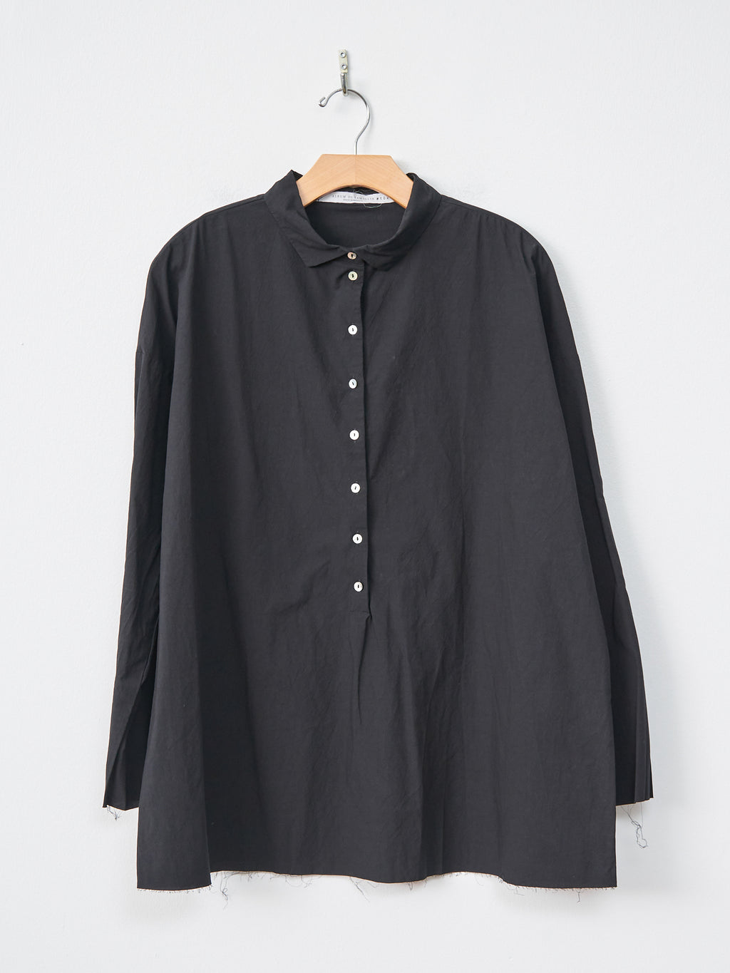Namu Shop - Album di Famiglia Wrinkled Collar Shirt - Black