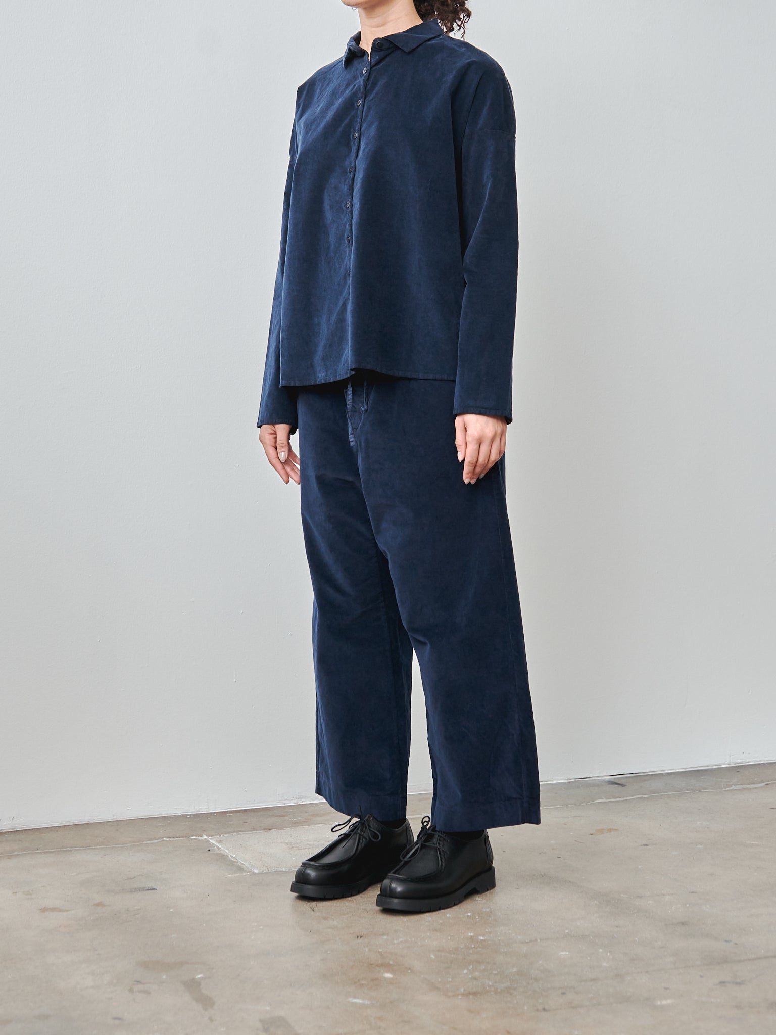 【残りわずか】 Namu Shop - Album di Famiglia Velvet W&S Trousers - Ink パンツ