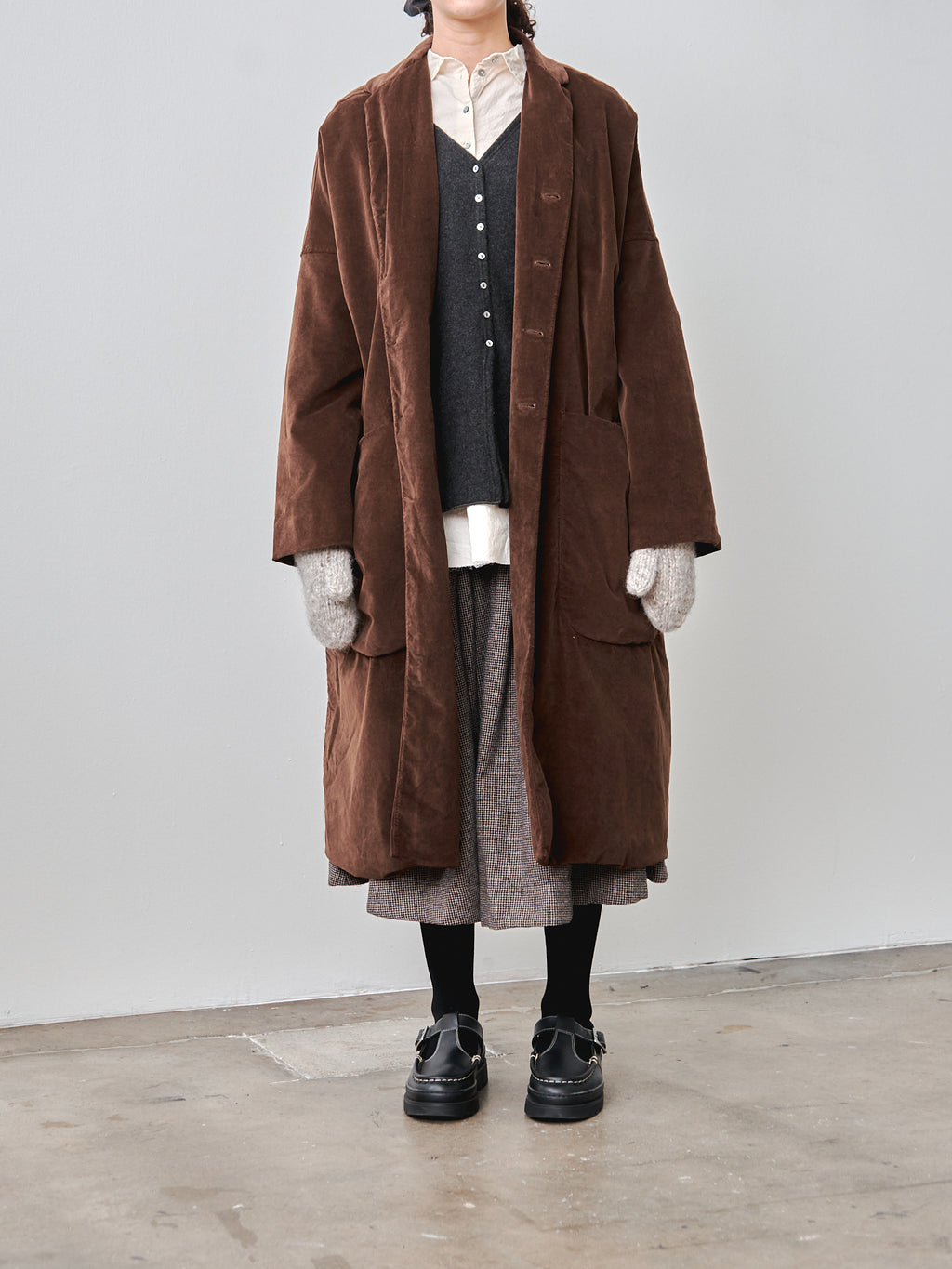 Namu Shop - Album di Famiglia Velvet Loose Coat - Coffee