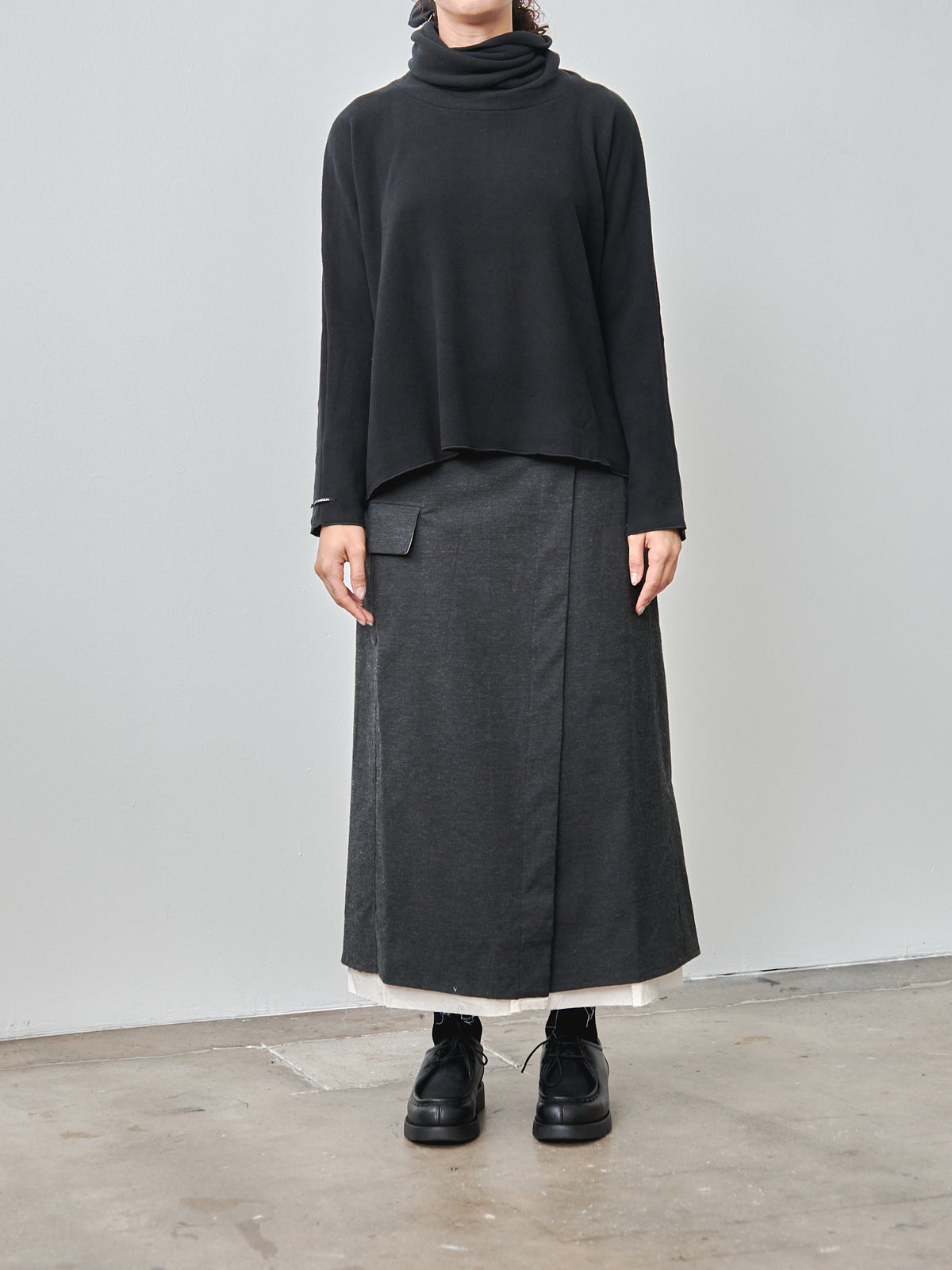 Namu Shop - Album di Famiglia Double Wrap Skirt STW - Slate