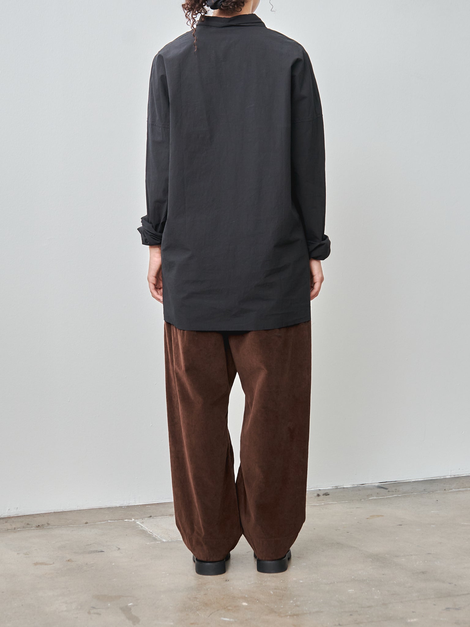 Namu Shop - Album di Famiglia Wrinkled Unisex Collar Shirt - Black