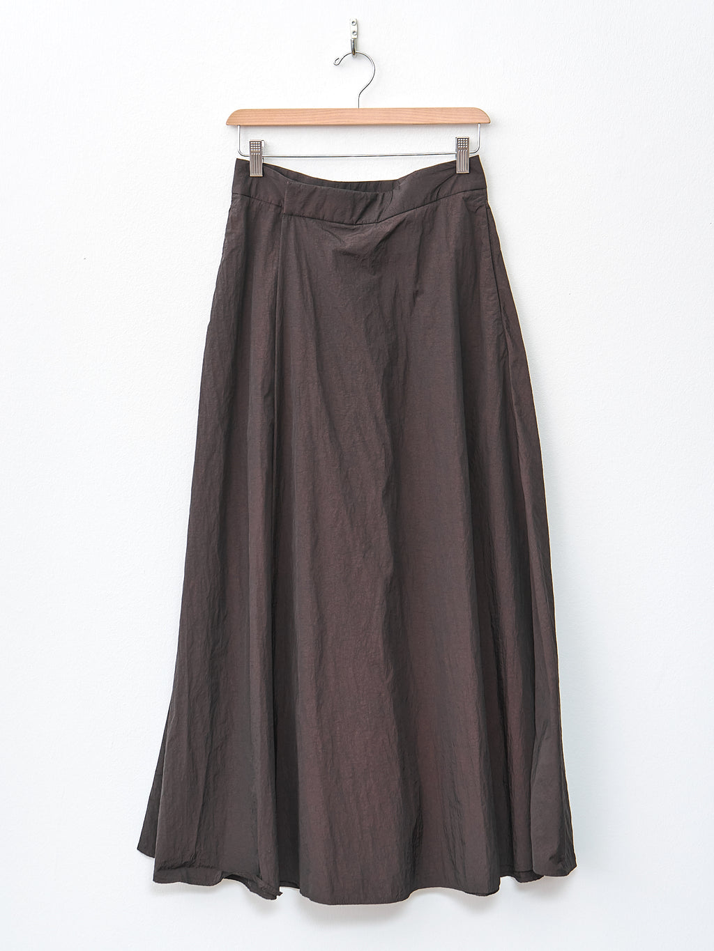 Namu Shop - Aton Hand Dyed Nylon Flared Skirt - Brown