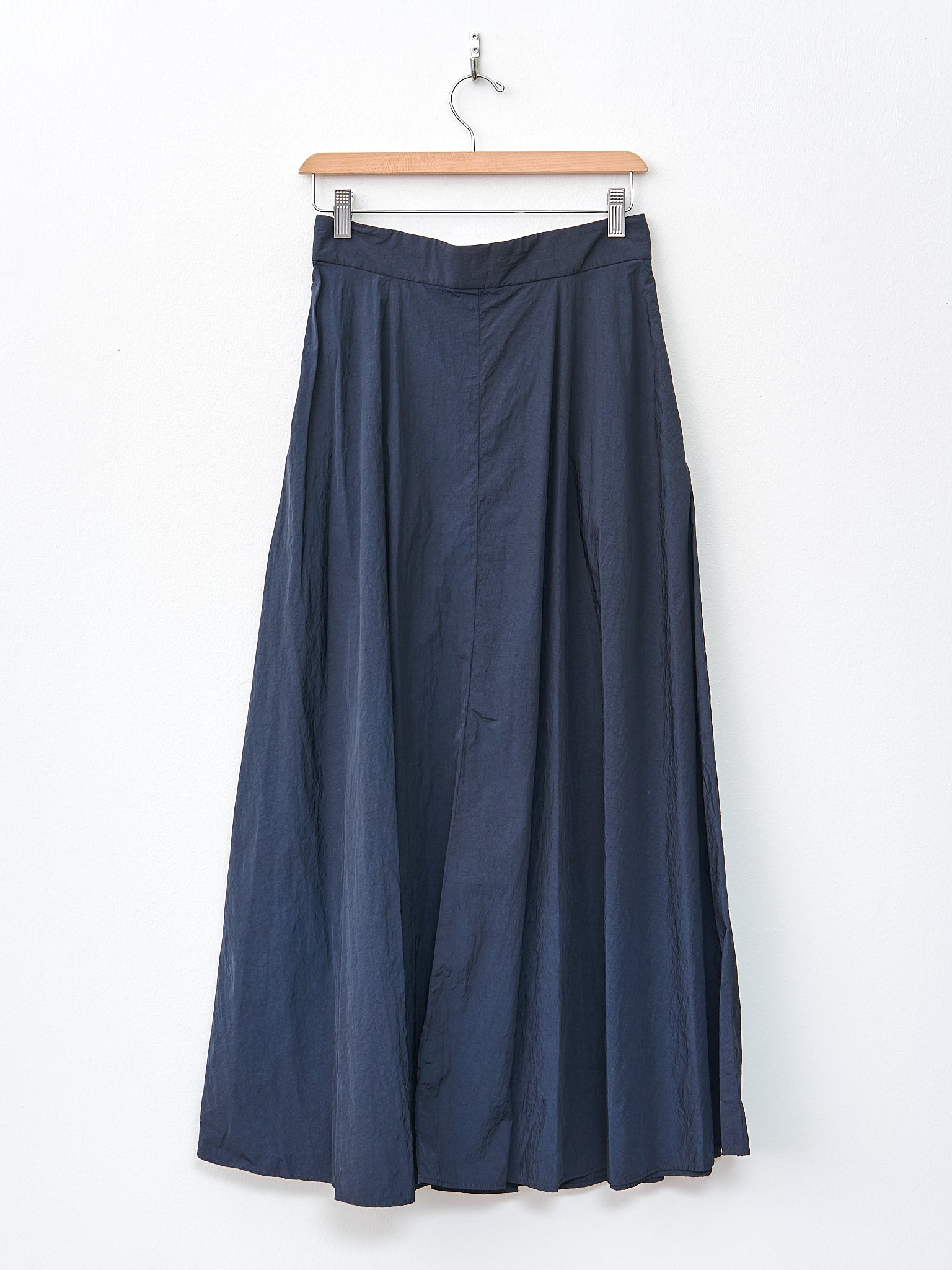 Namu Shop - Aton Hand Dyed Nylon Flared Skirt - Navy