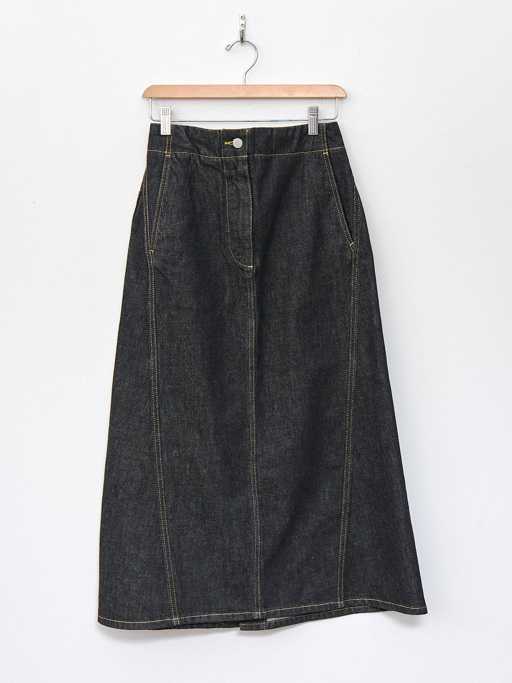 Namu Shop - Studio Nicholson Garner Skirt - Black Denim