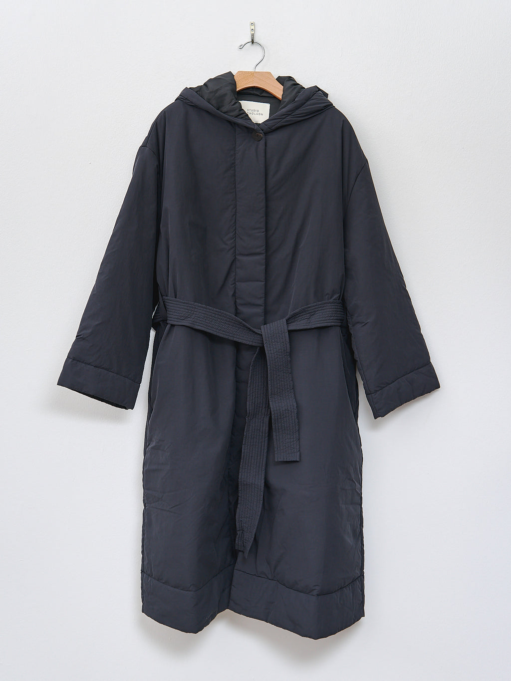 Namu Shop - Studio Nicholson Kariba Belted Wrap Puffer Coat - Black