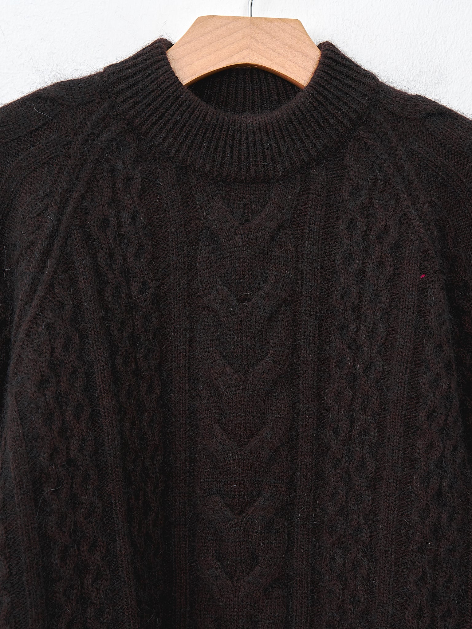 Namu Shop - Studio Nicholson Molve Cable Knit- Espresso