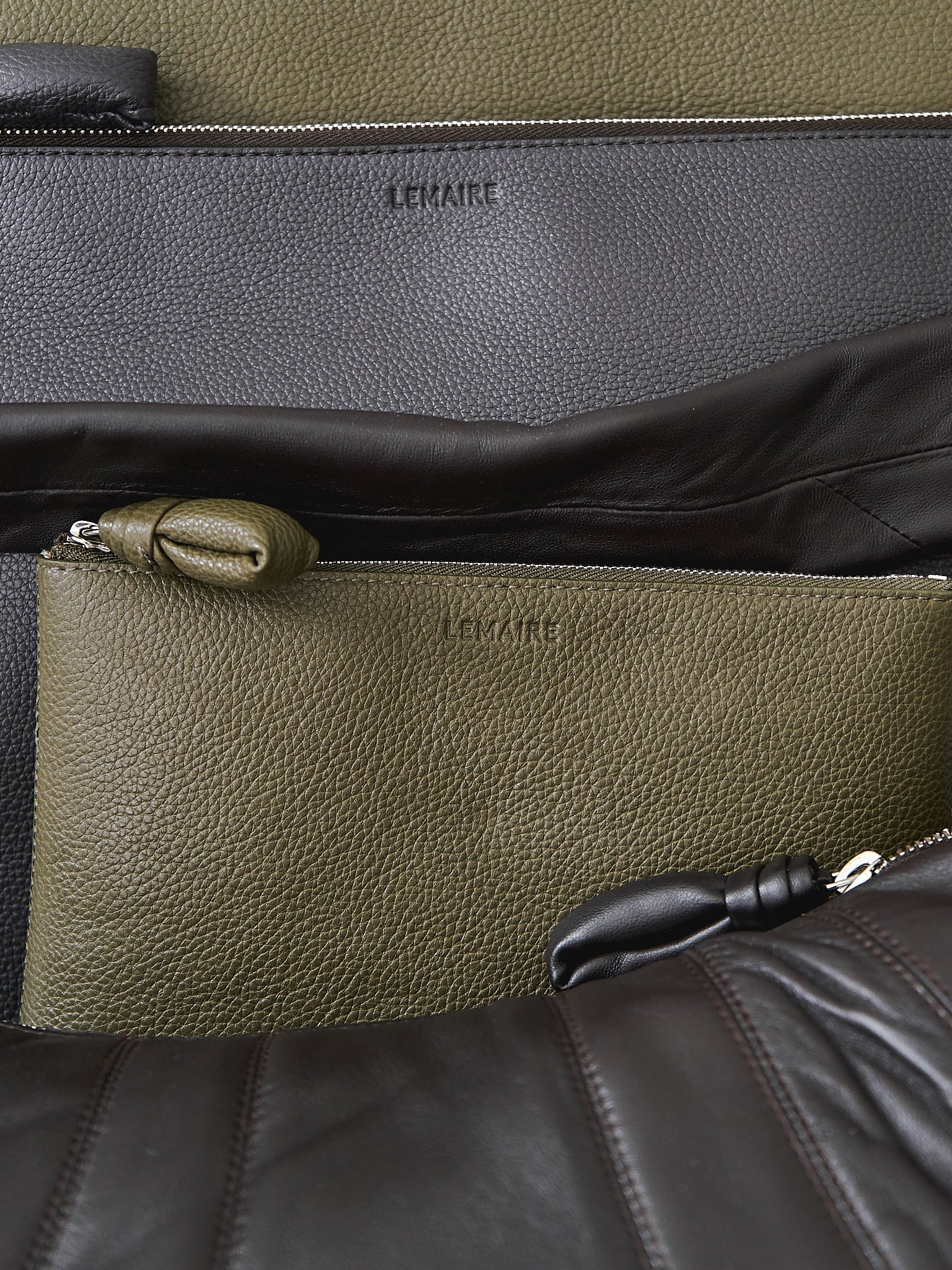 Namu Shop - Lemaire Document Holder - Dark Chocolate (grained leather)