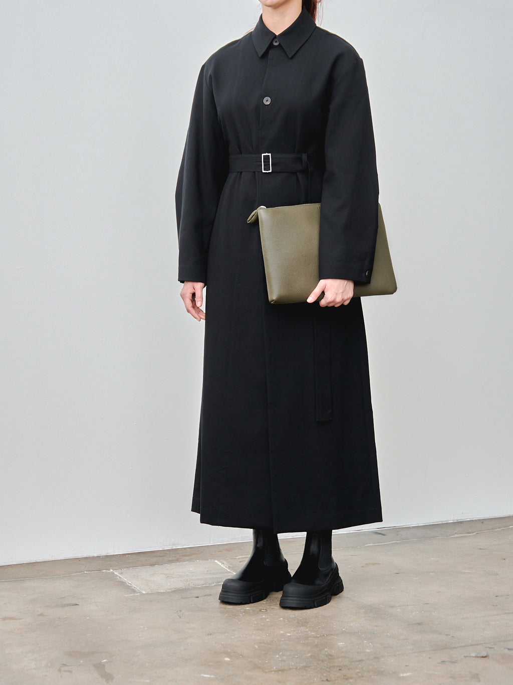 Namu Shop - Lemaire Document Holder - Dark Moss (grained leather)