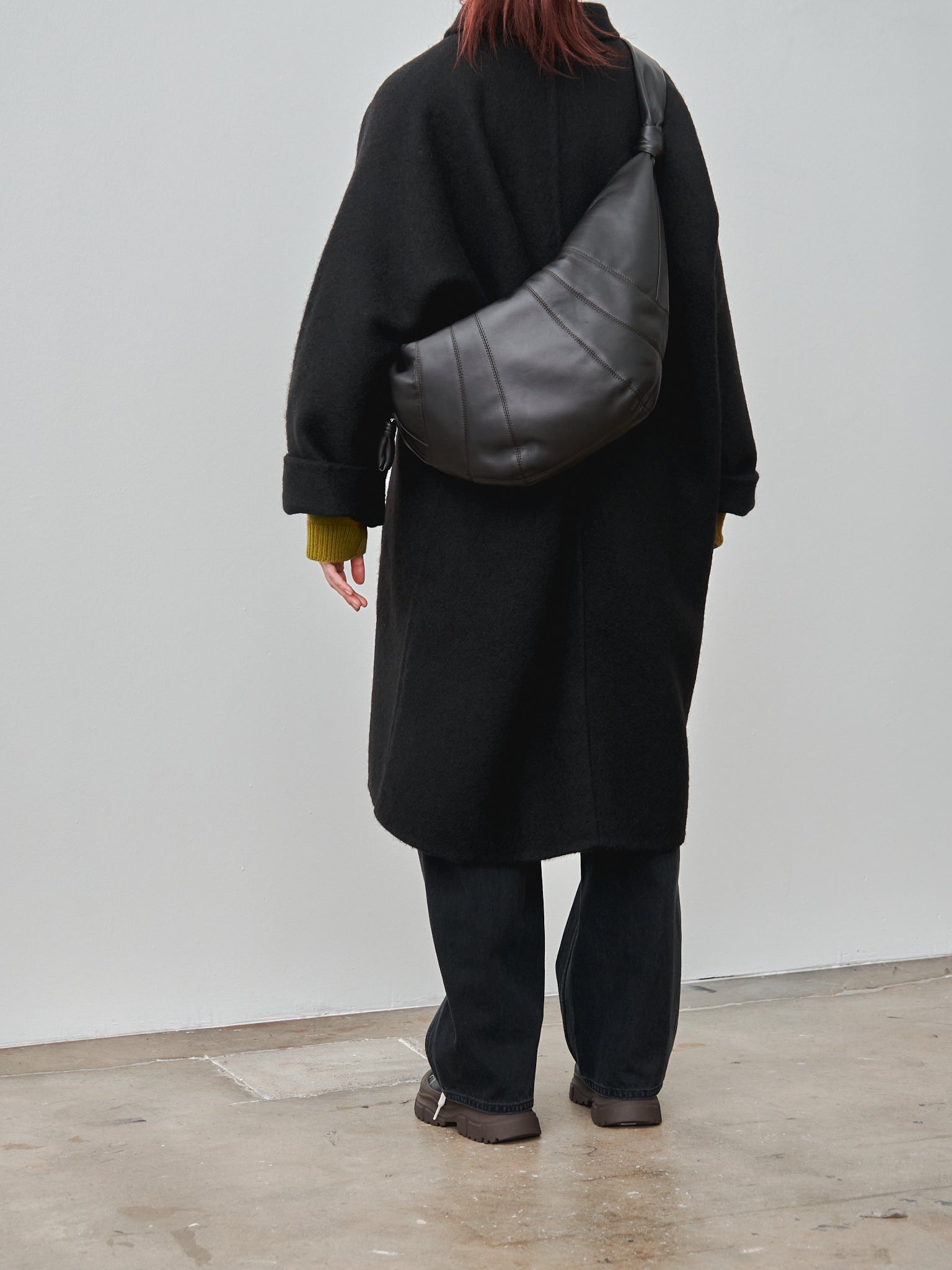 Namu Shop - Lemaire Large Croissant Bag - Dark Chocolate (soft nappa leather)