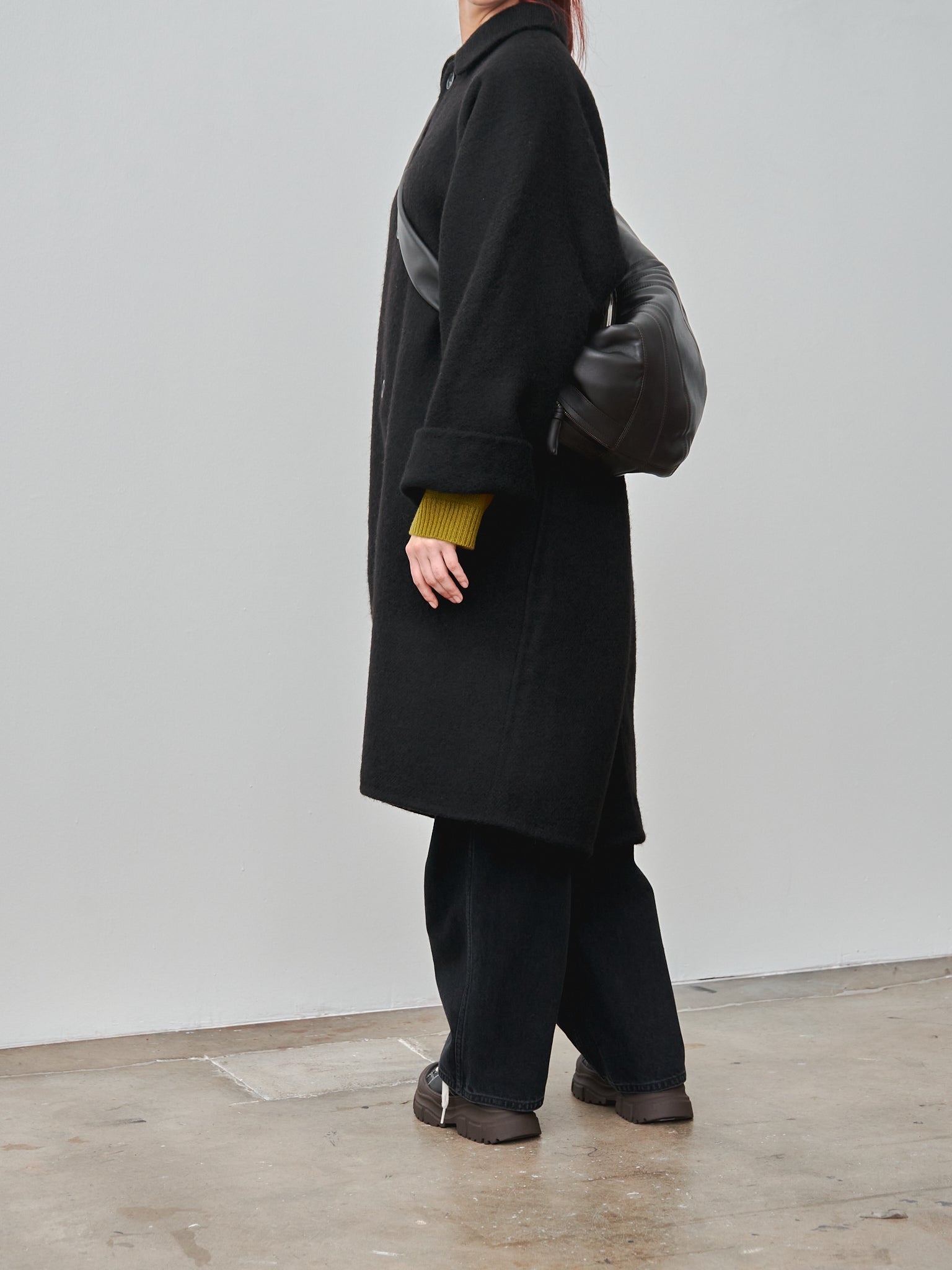 Namu Shop - Lemaire Large Croissant Bag - Dark Chocolate (soft nappa leather)