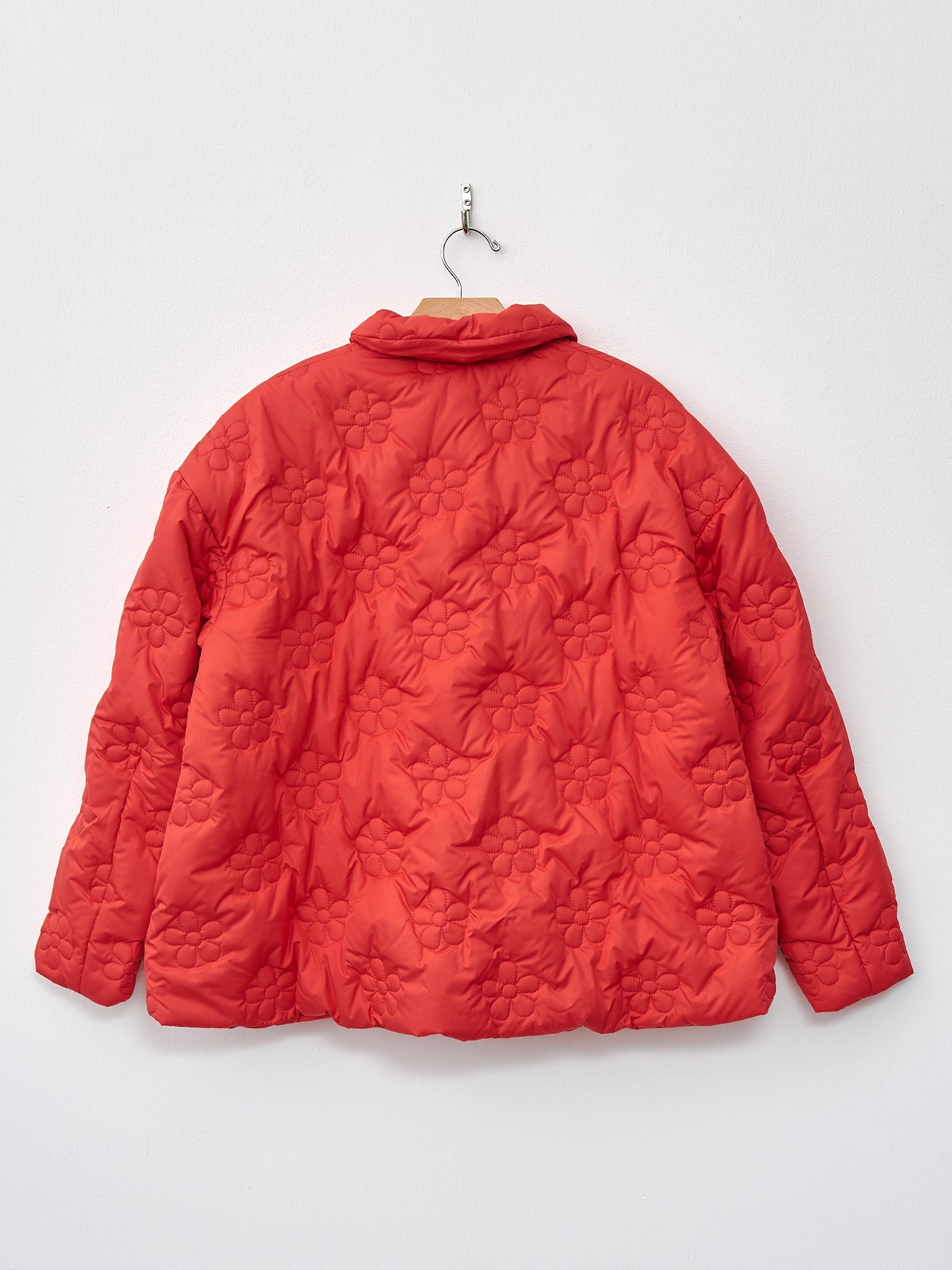 Namu Shop - Eleph Flower Puff Short Jacket - Red