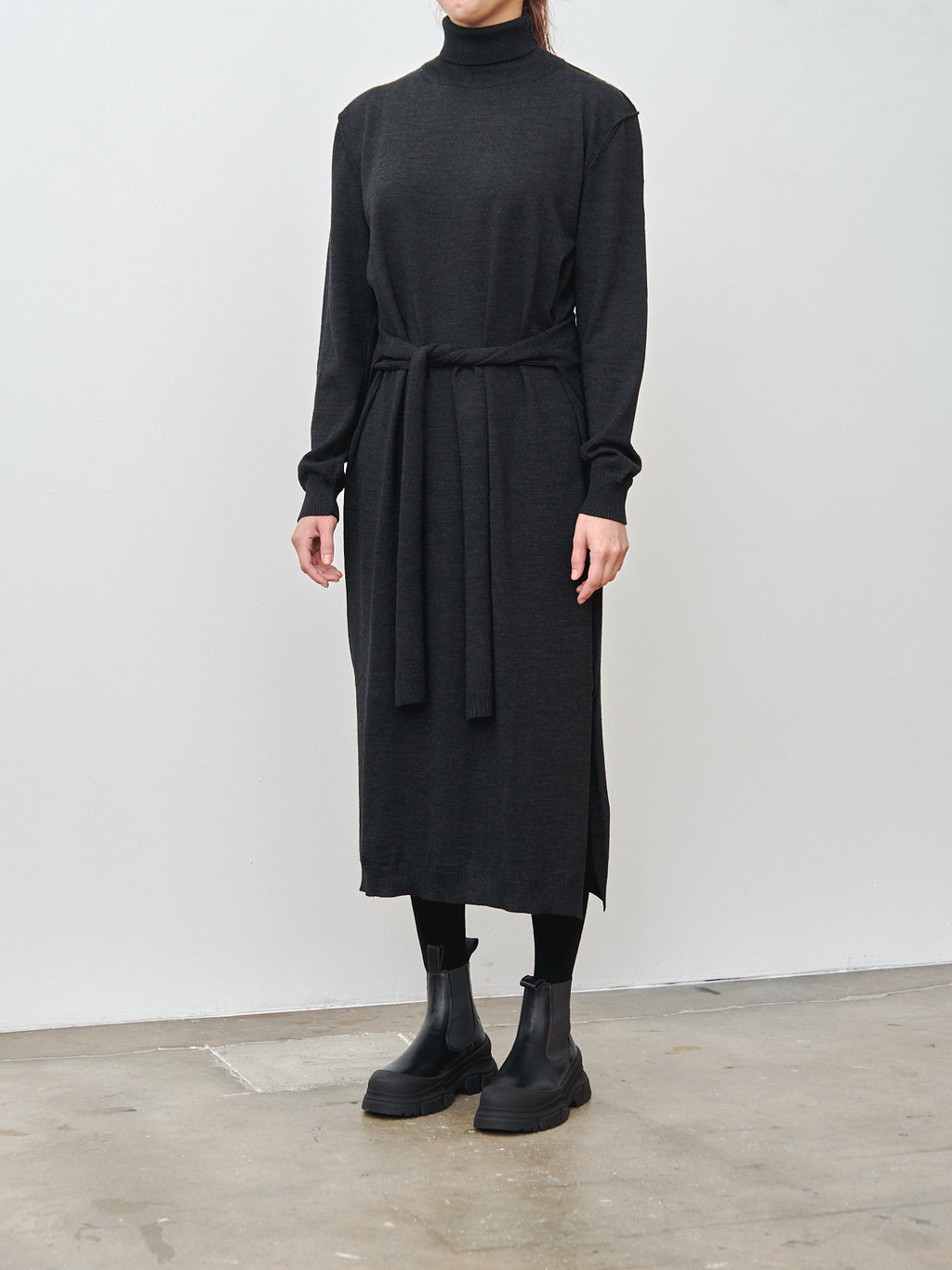 Namu Shop - Lemaire Trompe L'oeil Dress - Hazelnut Brown