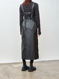 Namu Shop - Lemaire Skirt with Straps - Ash Black