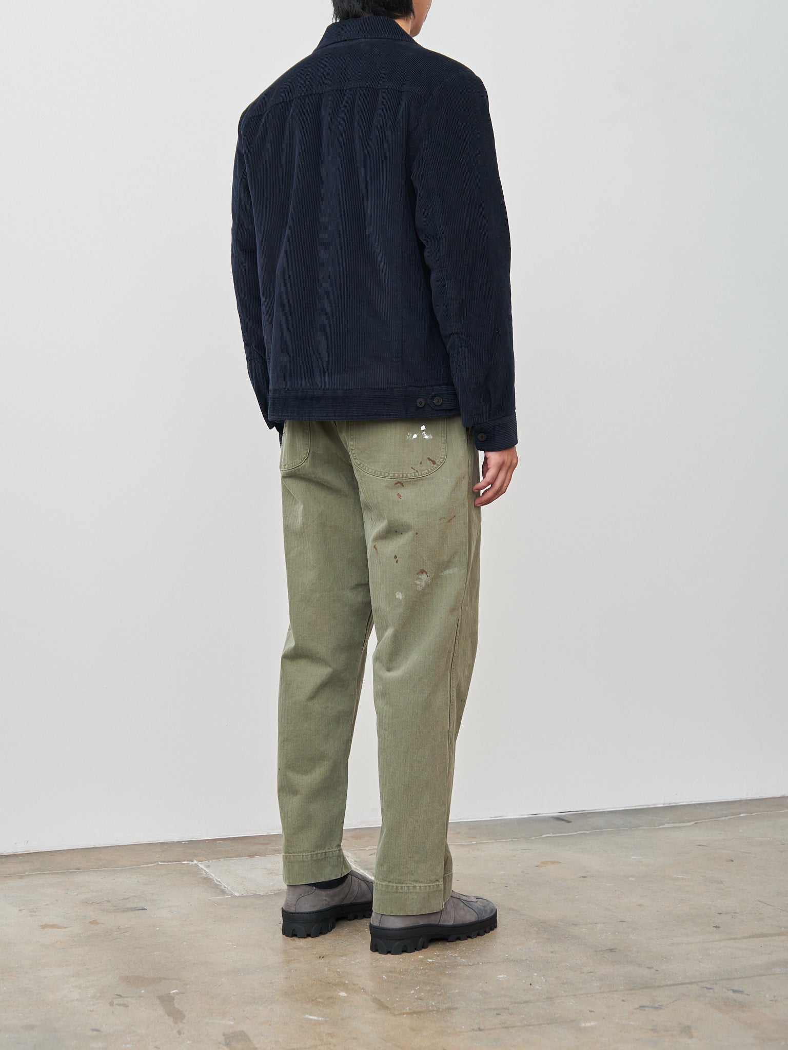 Namu Shop - Document Corduroy Classic Jacket - Navy
