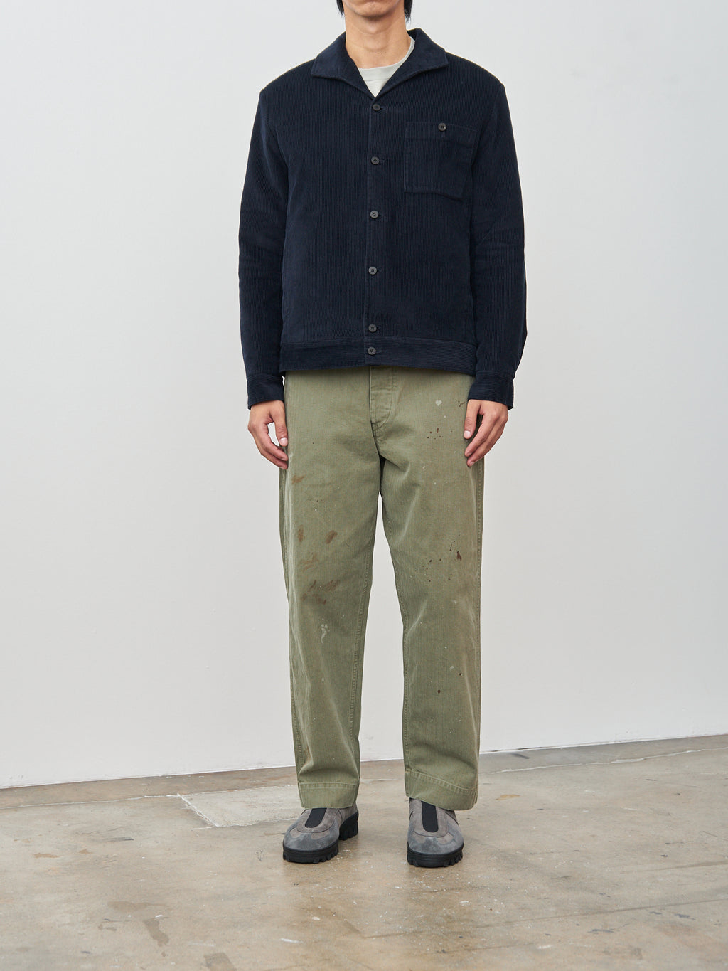 Namu Shop - Document Corduroy Classic Jacket - Navy