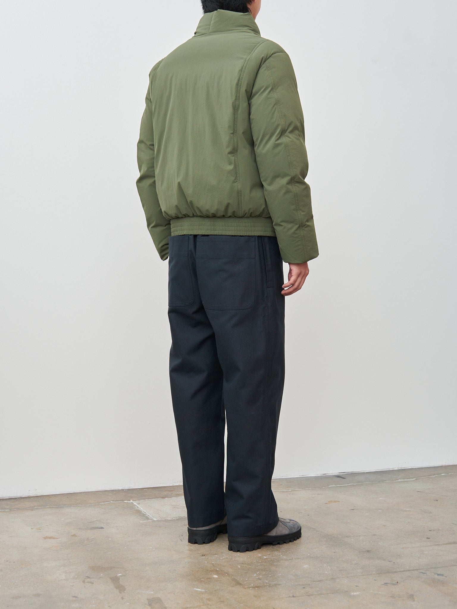 Namu Shop - Document Varsity Down Jacket - Khaki Green