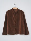 Namu Shop - Album di Famiglia Velvet Short Collar Shirt - Coffee