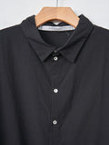 Namu Shop - Album di Famiglia Wrinkled Unisex Collar Shirt - Black