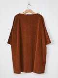 Namu Shop - Album di Famiglia Velvet Boatneck Tunic - Rust
