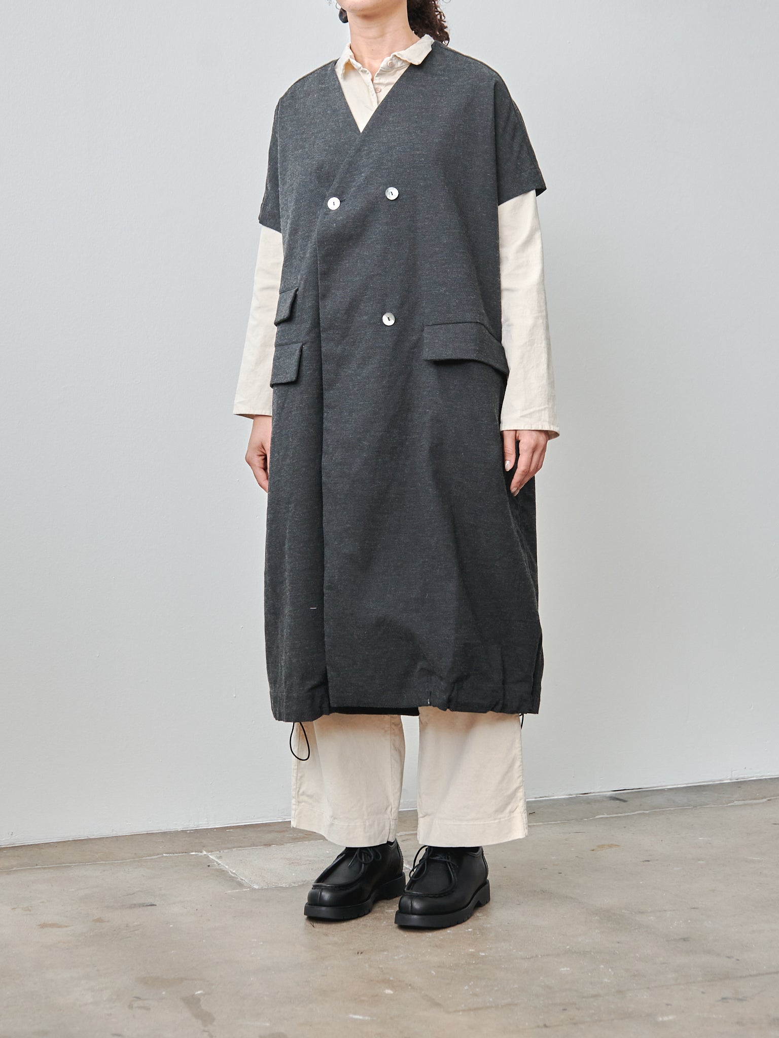 65%OFF【送料無料】 Namu Slate - STW Coat Dress Sleeveless Famiglia di Album - Shop ワンピース