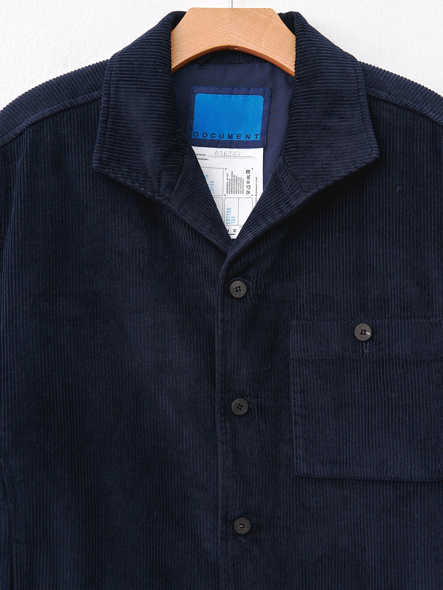 Namu Shop - Document Corduroy Classic Jacket - Navy